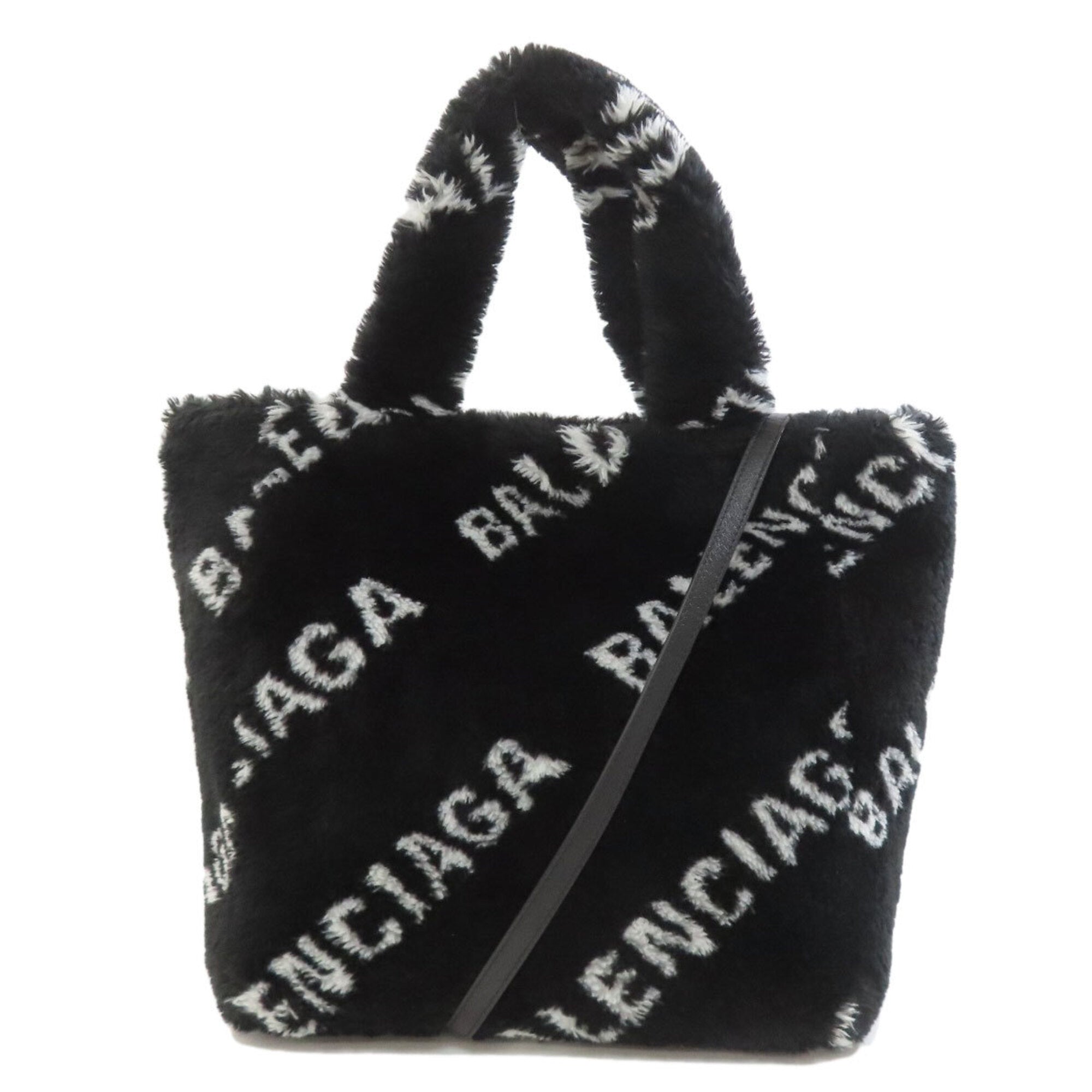 Balenciaga Black Fur Handbag (Pre-Owned)