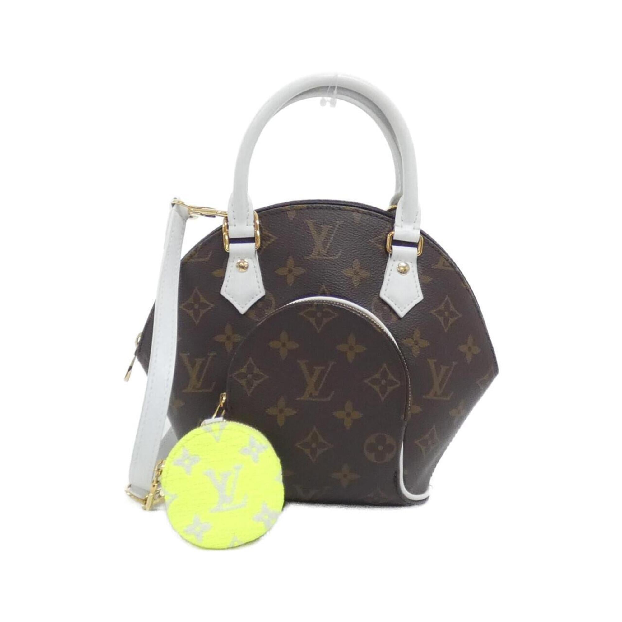 Louis Vuitton Blanc Marron Monogram Coated Canvas Handbag Pouch (Pre-Owned)