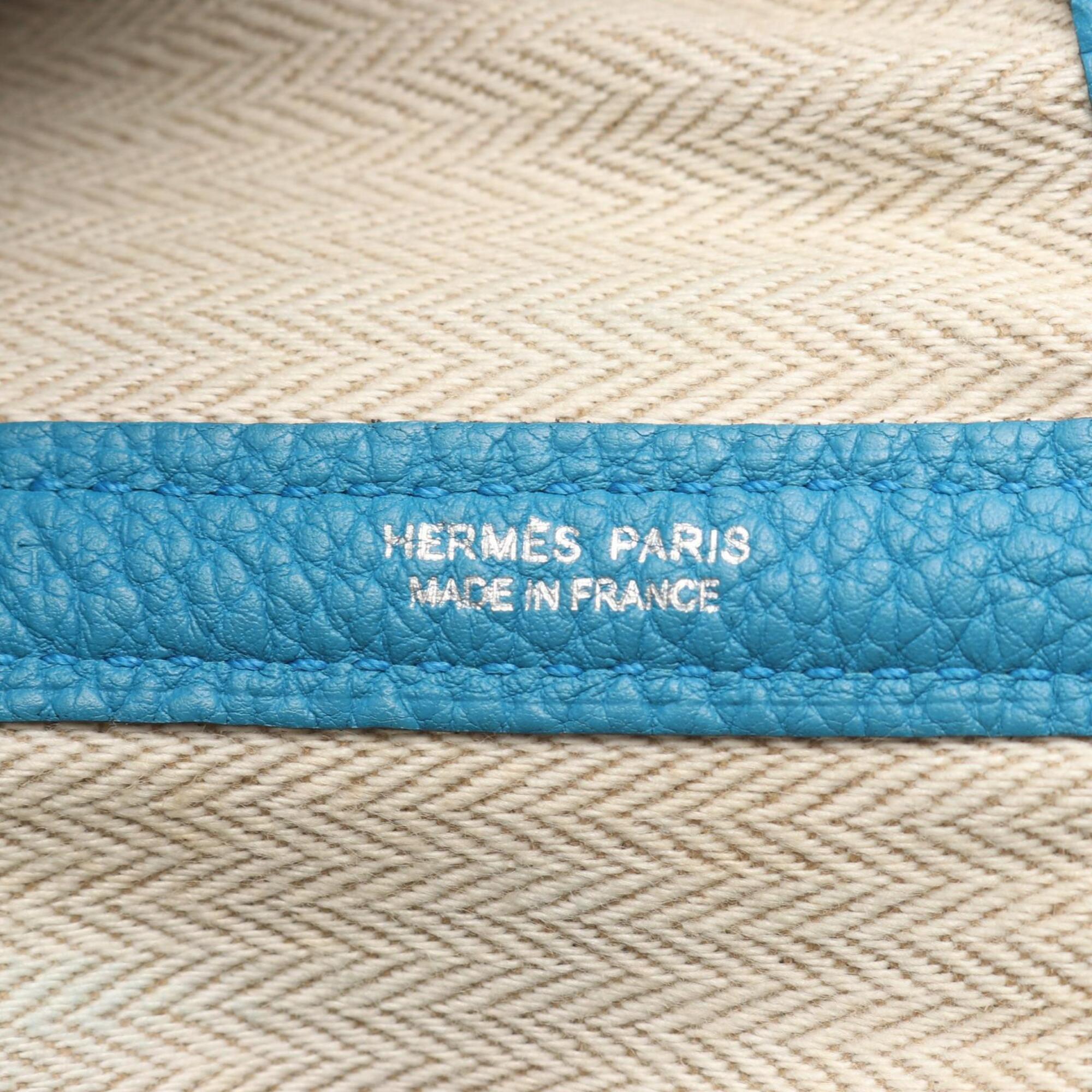 Hermes Blue Negonda Leather Leather Handbag Tote Bag (Pre-Owned)