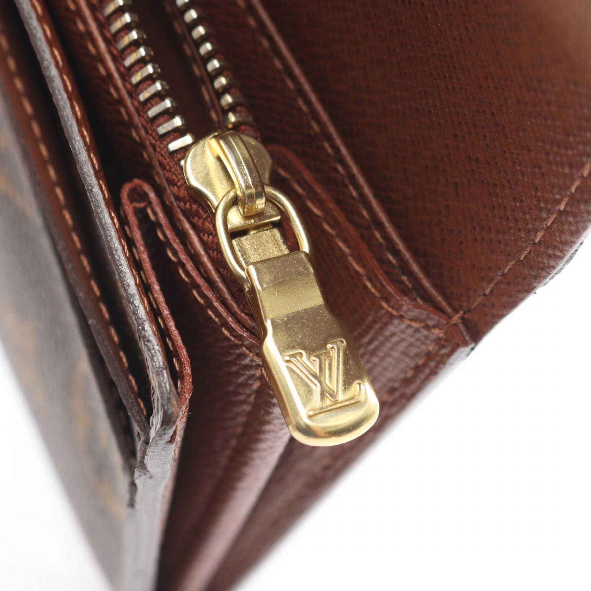 Louis Vuitton Brown Monogram Leather Pvc Long Wallet (Bi-Fold) (Pre-Owned)