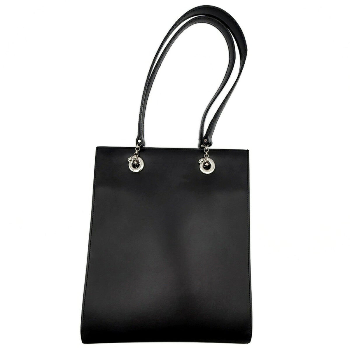 Cartier Panthère Black Leather Shoulder Bag Tote Bag (Pre-Owned)