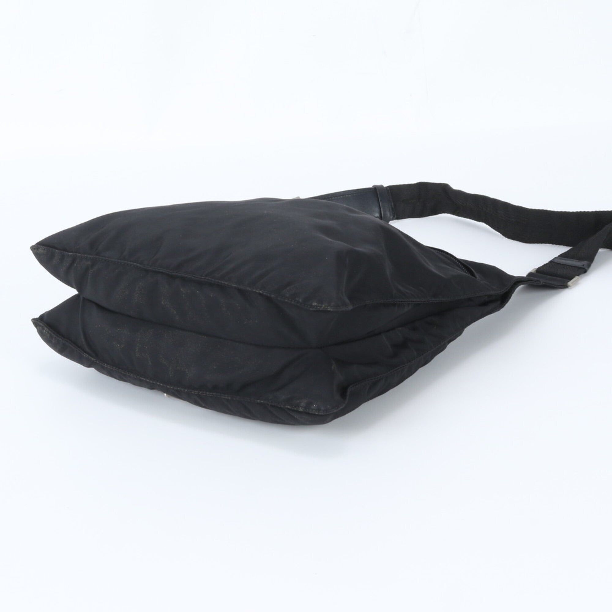 Prada Black Nylon Leather Shoulder Bag (Pre-Owned)
