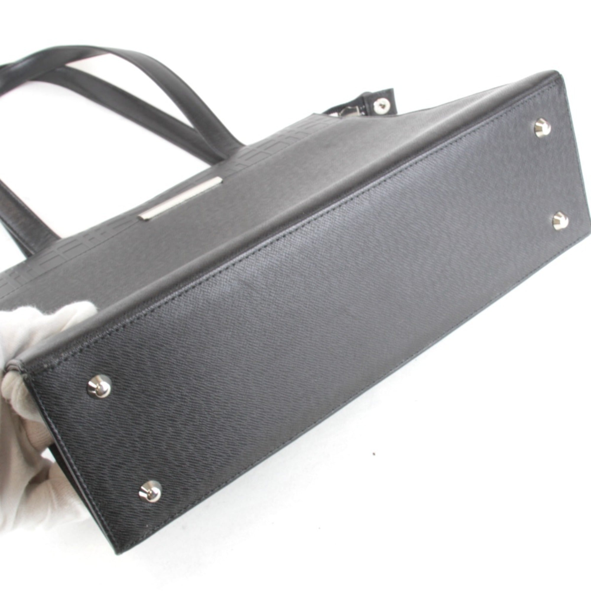 Burberry Black Leather Tote Bag (Pre-Owned)