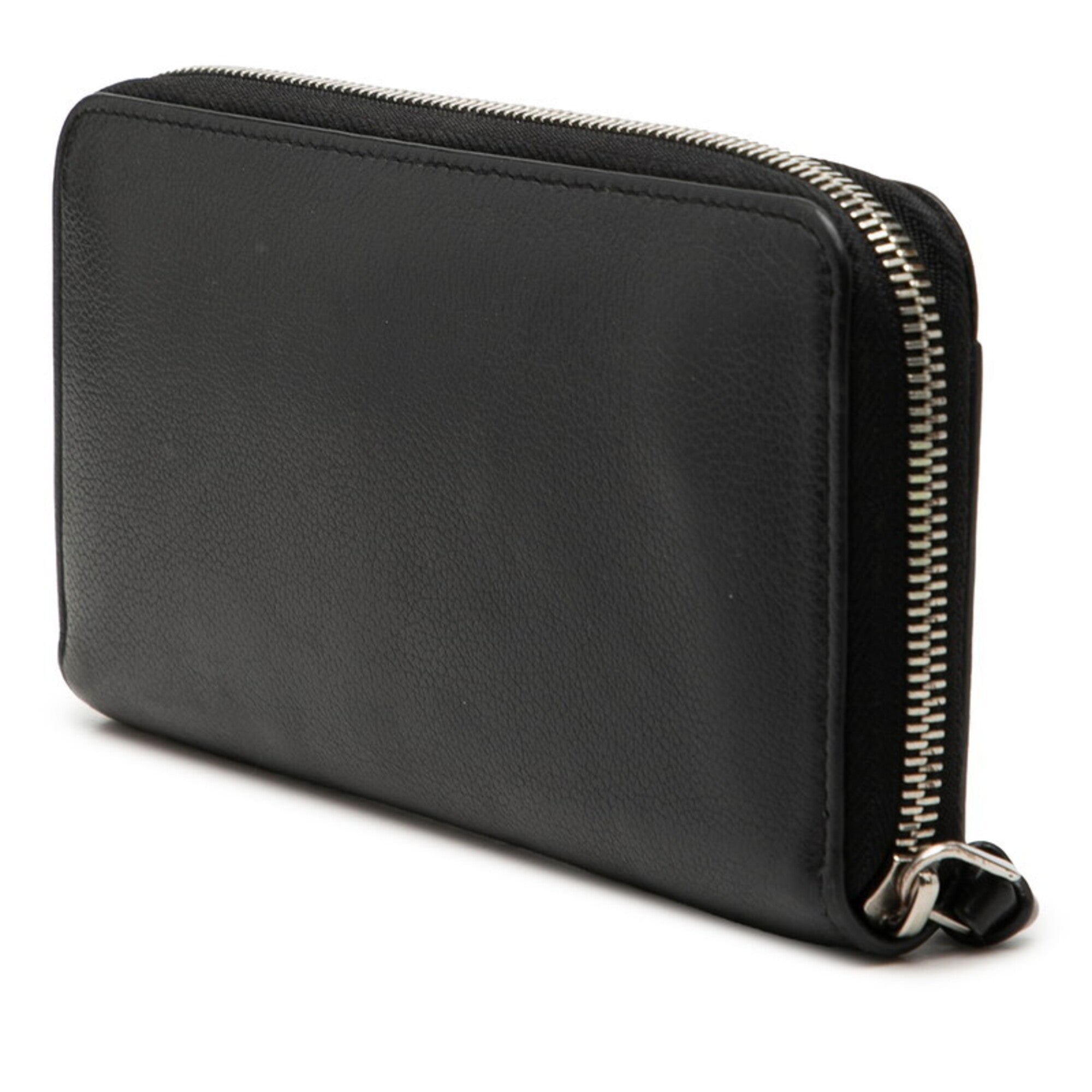 Louis Vuitton Black Noir Leather Long Wallet (Bi-Fold) (Pre-Owned)