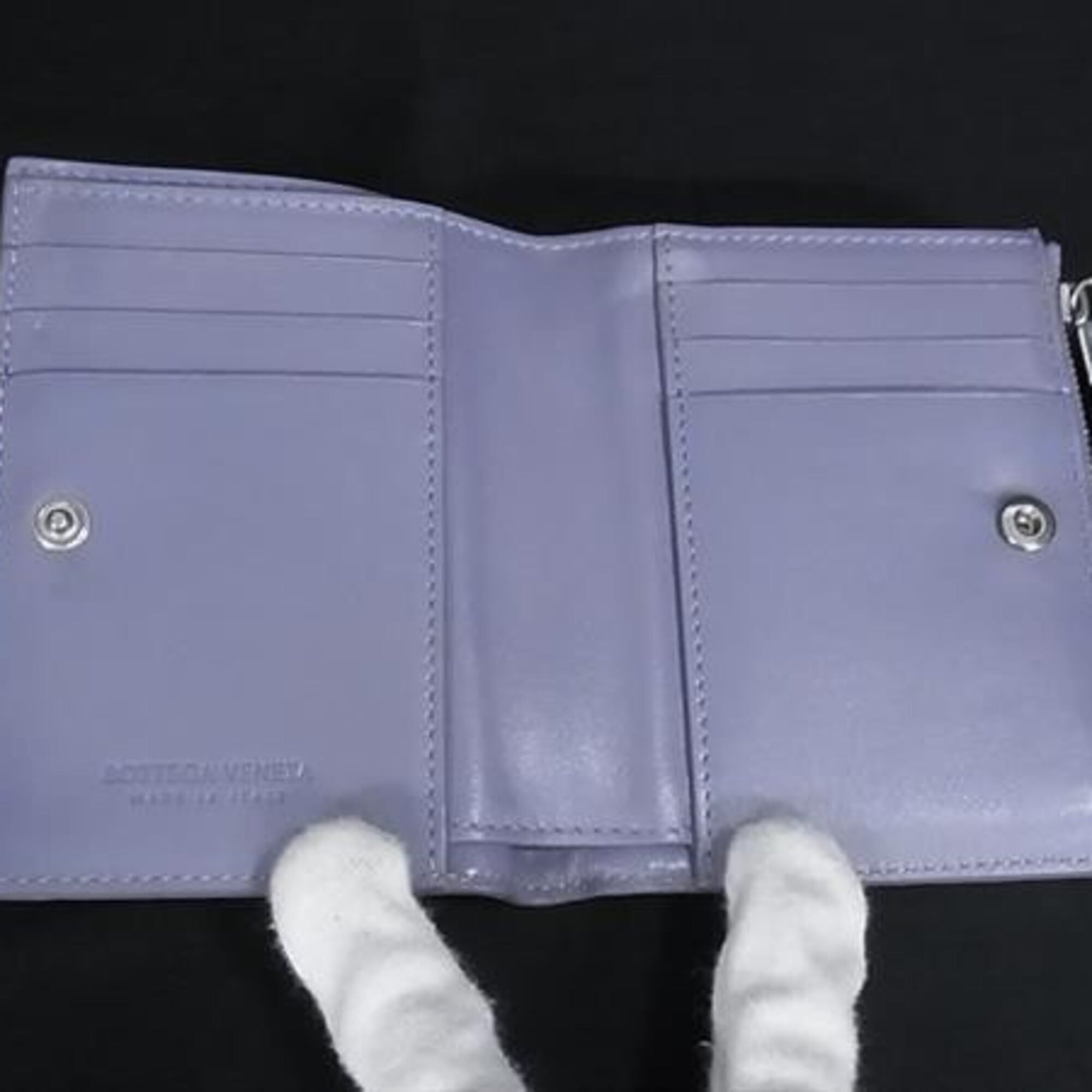Bottega Veneta Purple Intrecciato Wallet (Bi-Fold) (Pre-Owned)