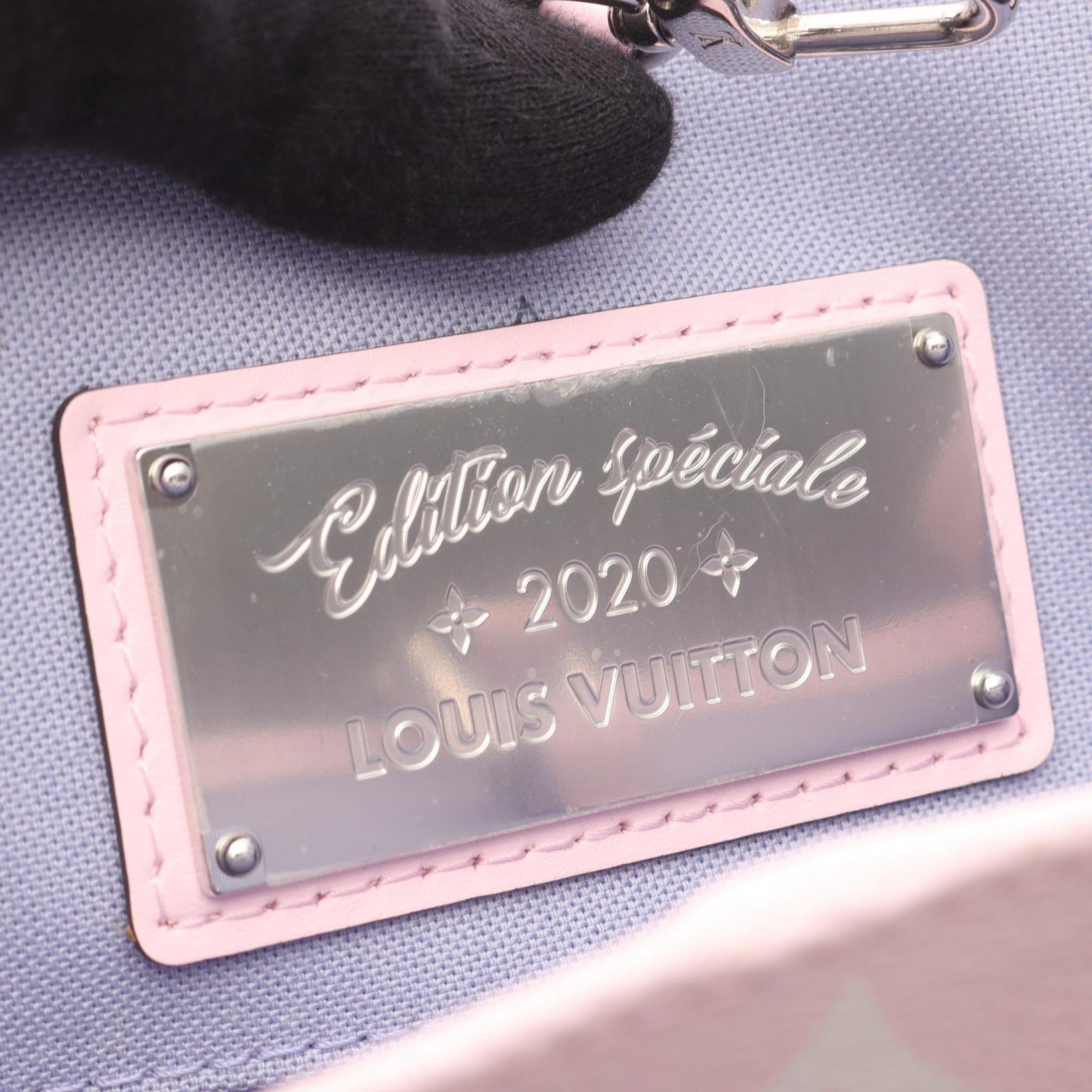 Louis Vuitton Multi-Color Pink Coated Canvas Leather Handbag Shoulder Bag (Pre-Owned)