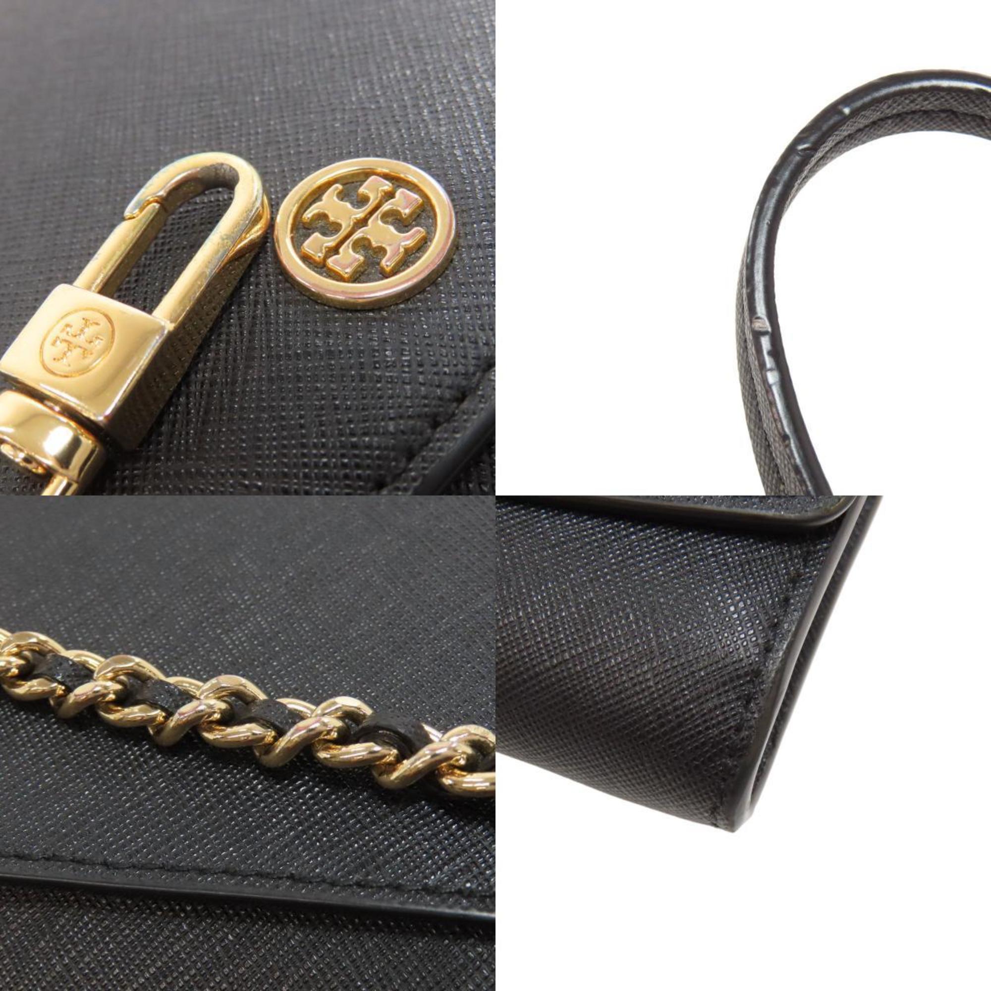 Tory Burch Black Pvc Chain/Shoulder Wallet (Pre-Owned)