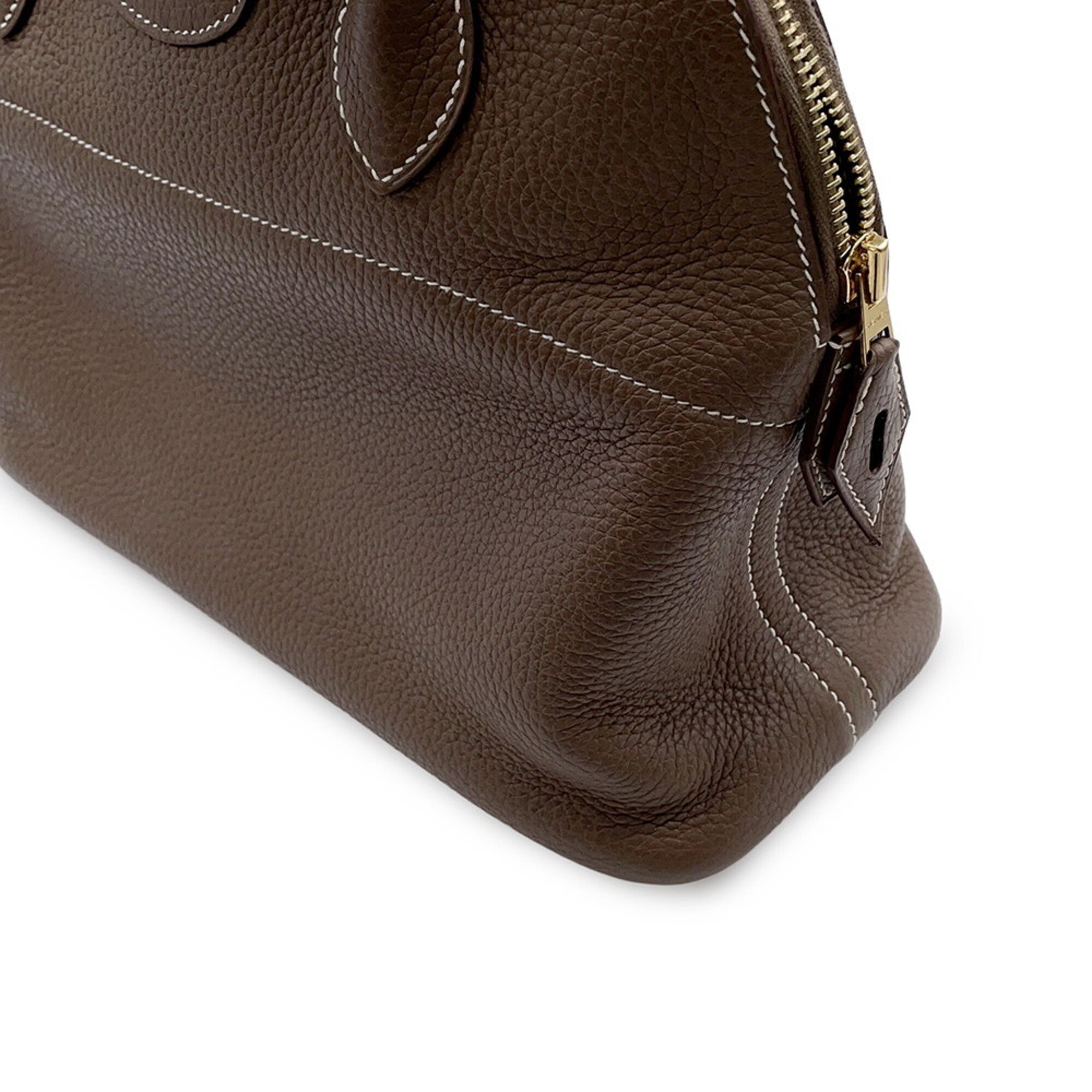 Hermes Bolide Etoupe Gray Taurillon Clemence Leather Handbag (Pre-Owned)