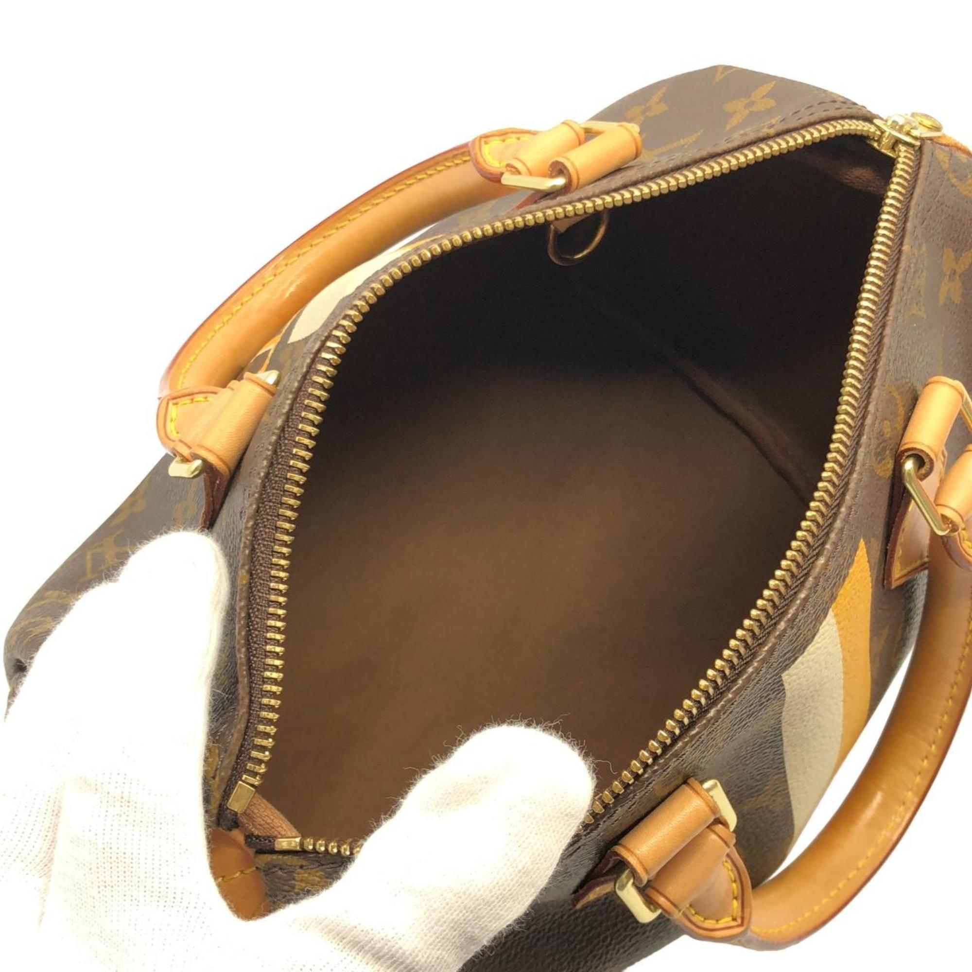 Louis Vuitton Marron Coated Canvas Boston Bag (Pre-Owned)