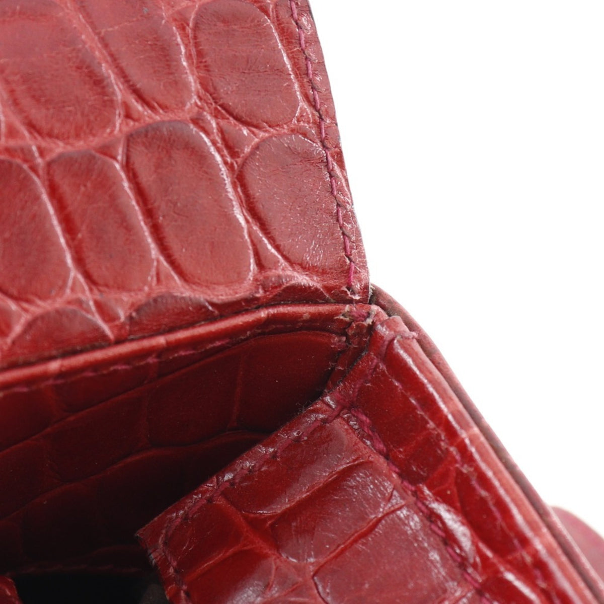 Salvatore Ferragamo Red Color Leather Shoulder Bag (Pre-Owned)