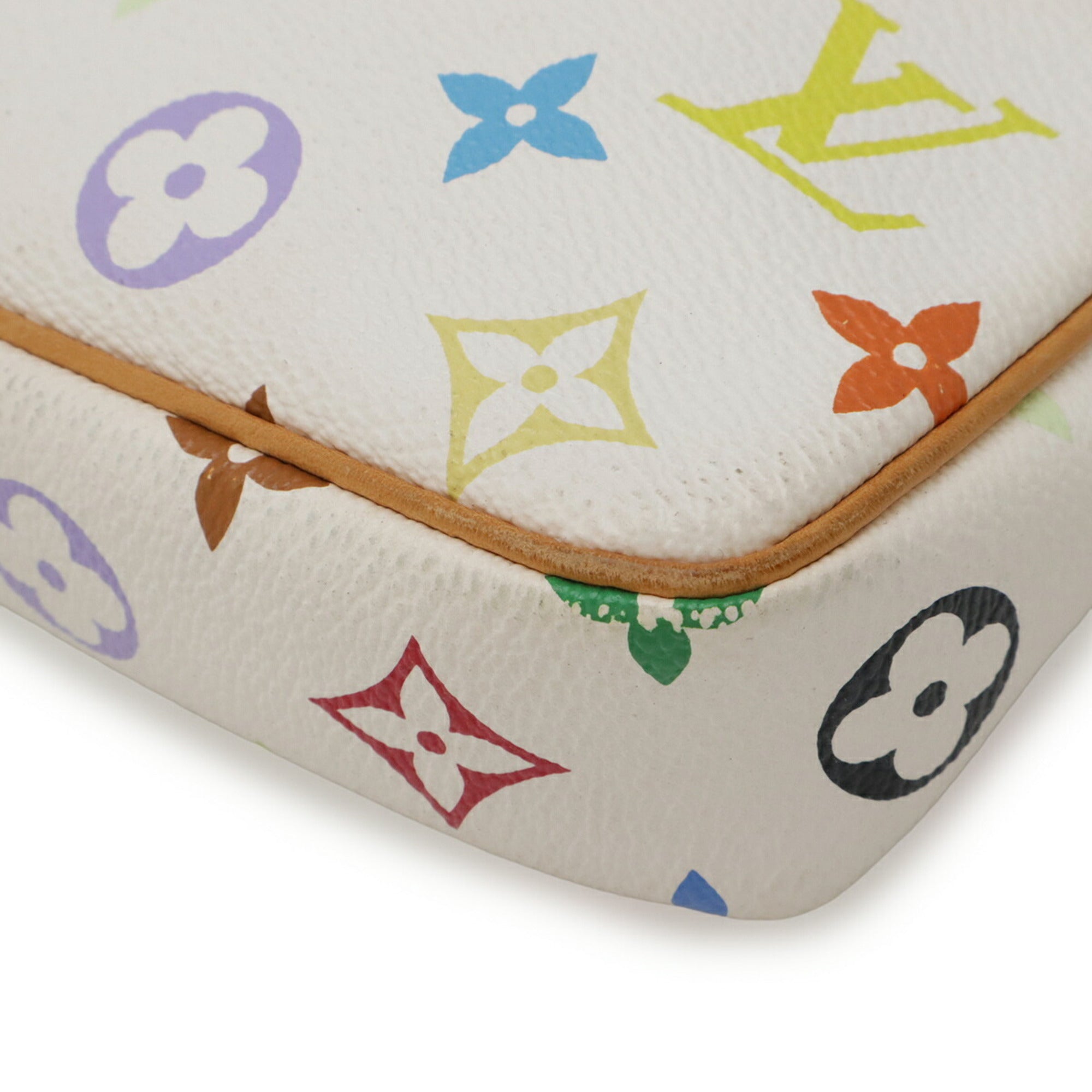 Louis Vuitton Blanc Monogram Canvas Pvc Coated Canvas Handbag Pochette Pouch (Pre-Owned)