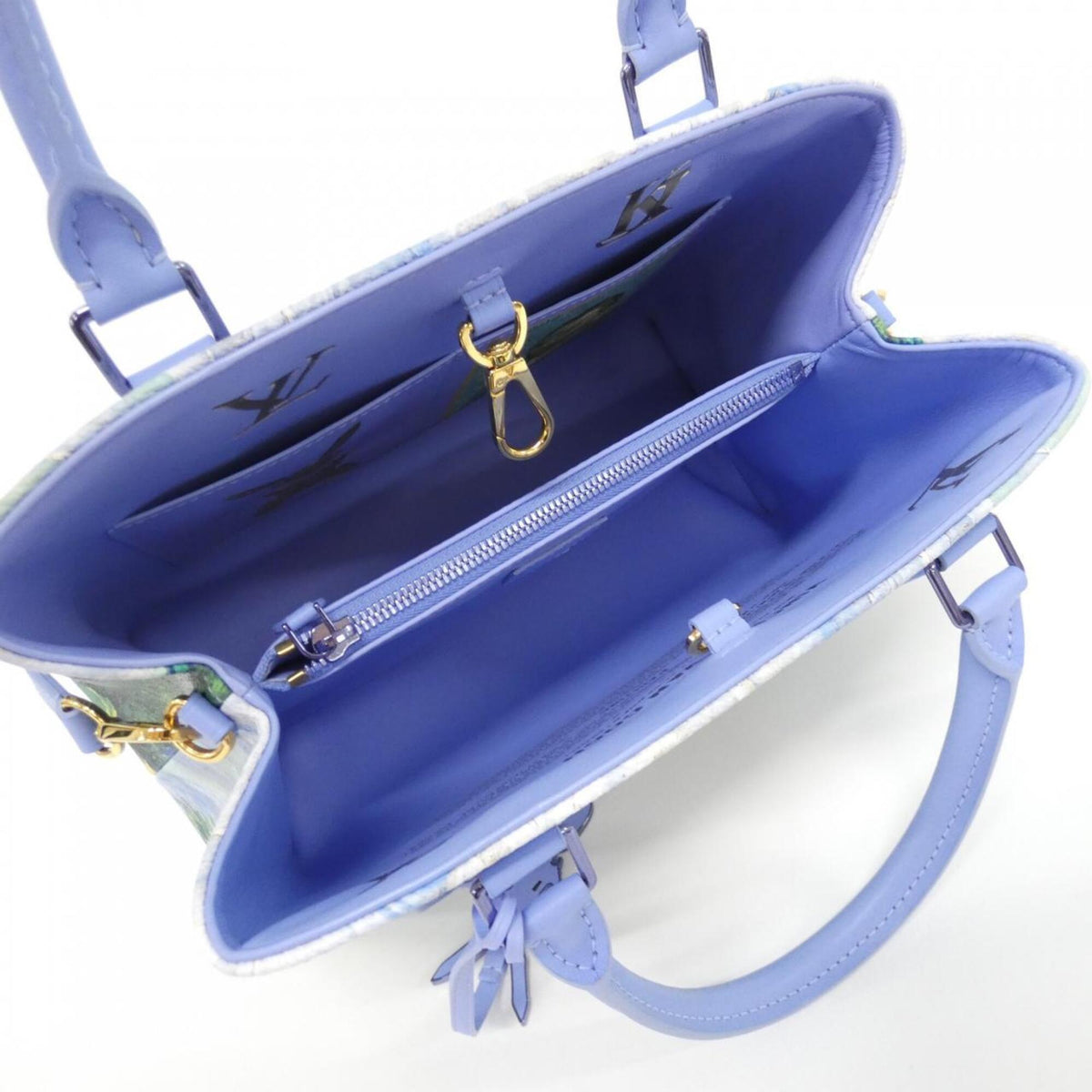 Louis Vuitton Blue Coated Canvas Handbag (Pre-Owned)