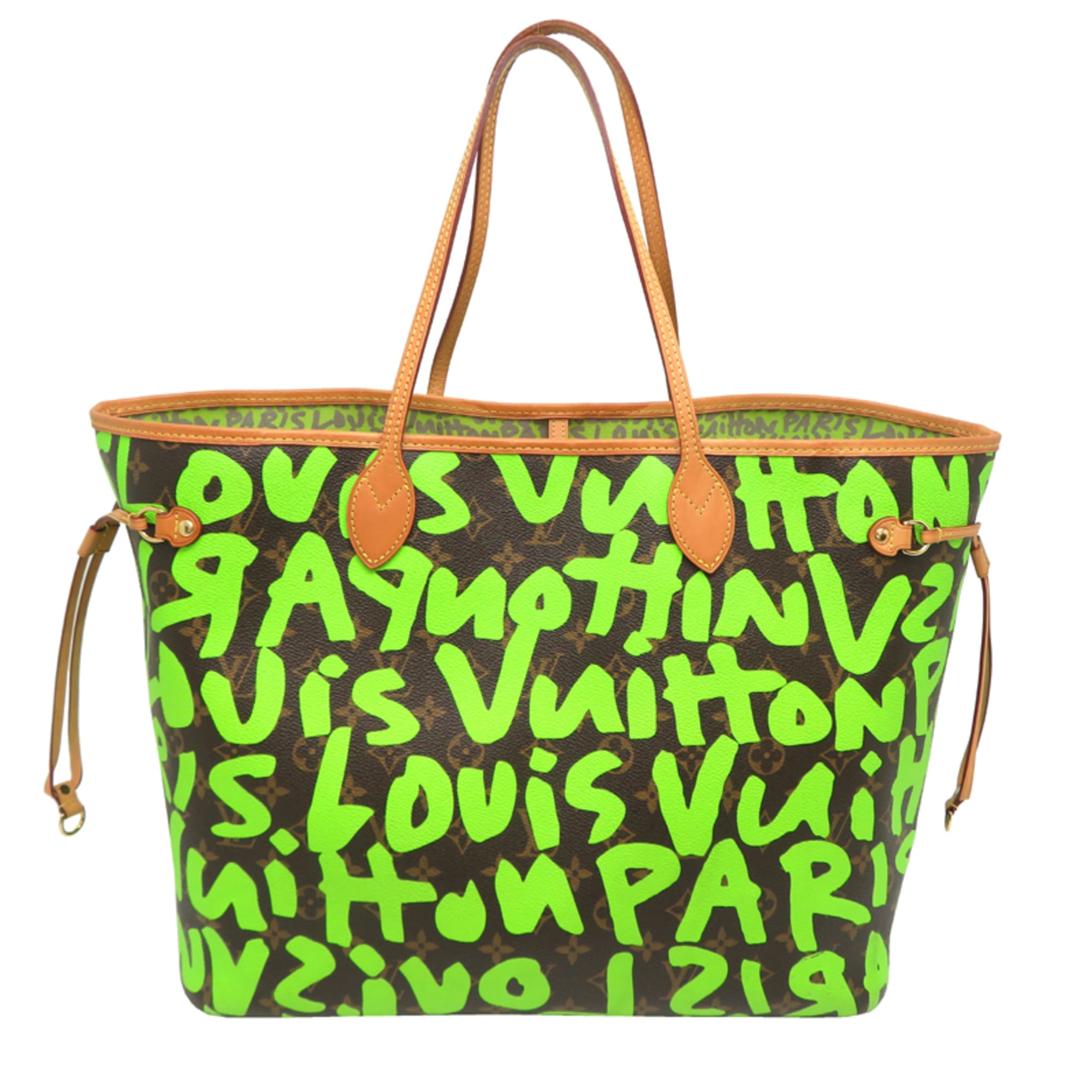 Louis Vuitton Green Monogram Graffiti Tote Bag (Pre-Owned)
