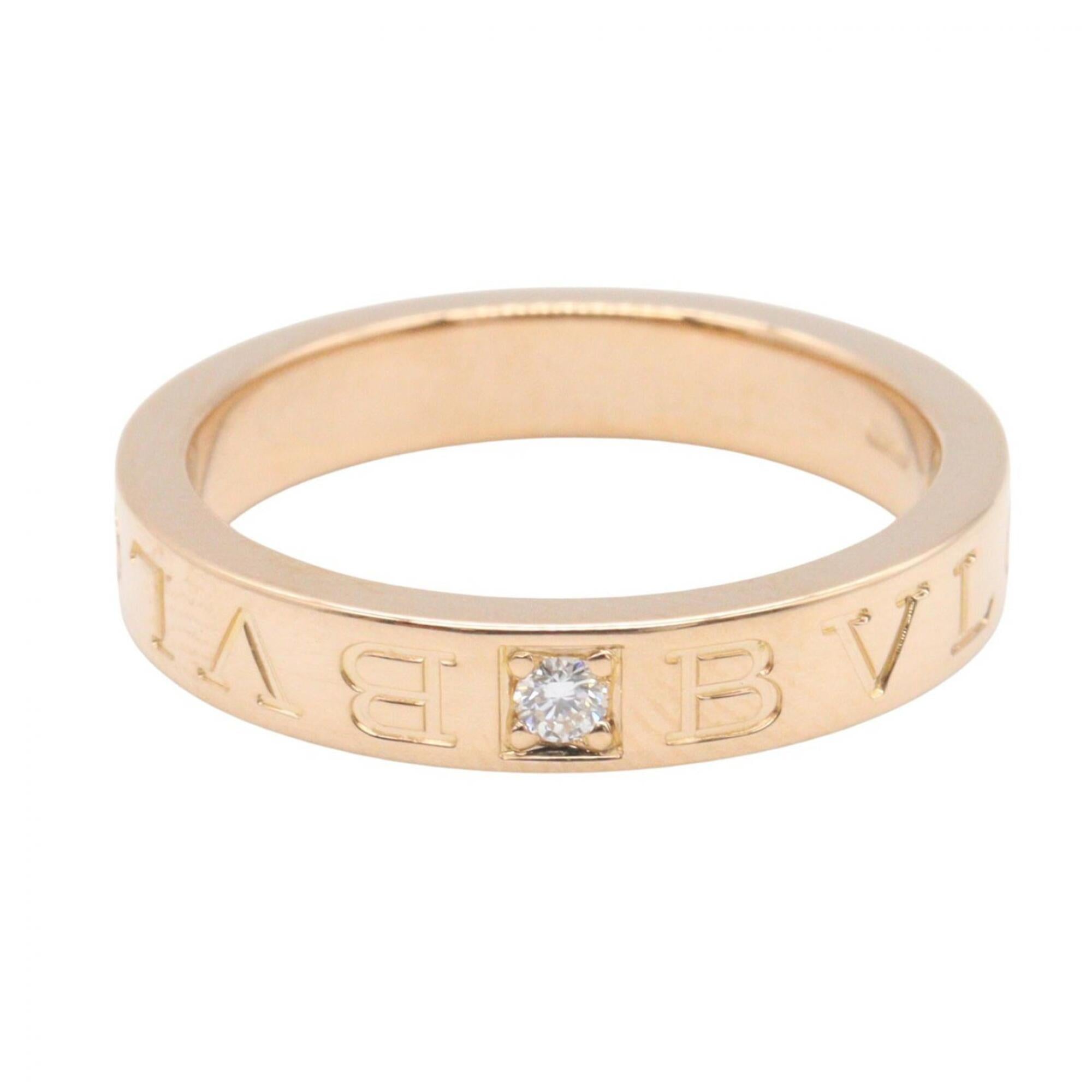 Bvlgari Gold Clear Pink Gold (18K) Band Ring (Pre-Owned)