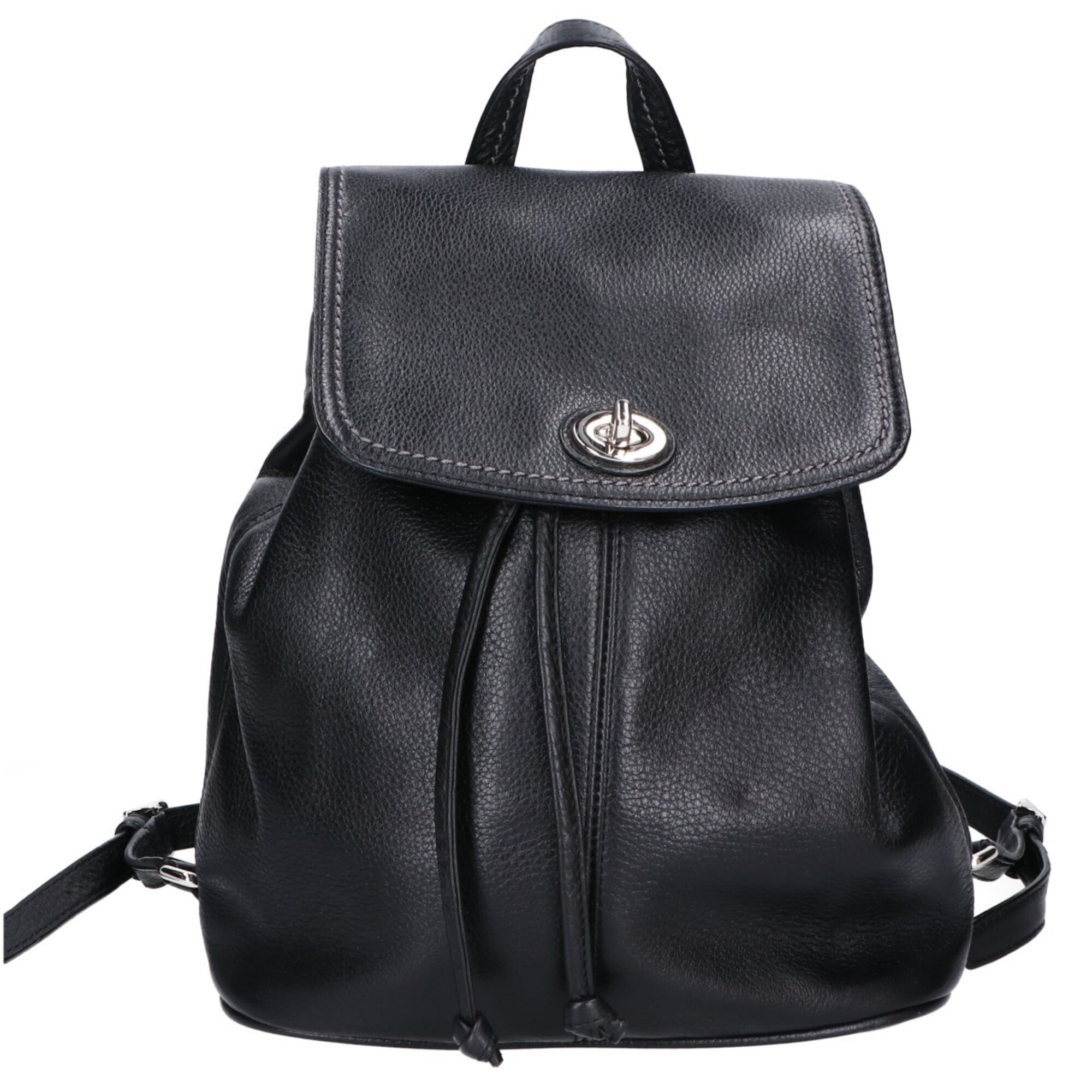 Coach Black Leather Backpack (Pre-Owned)