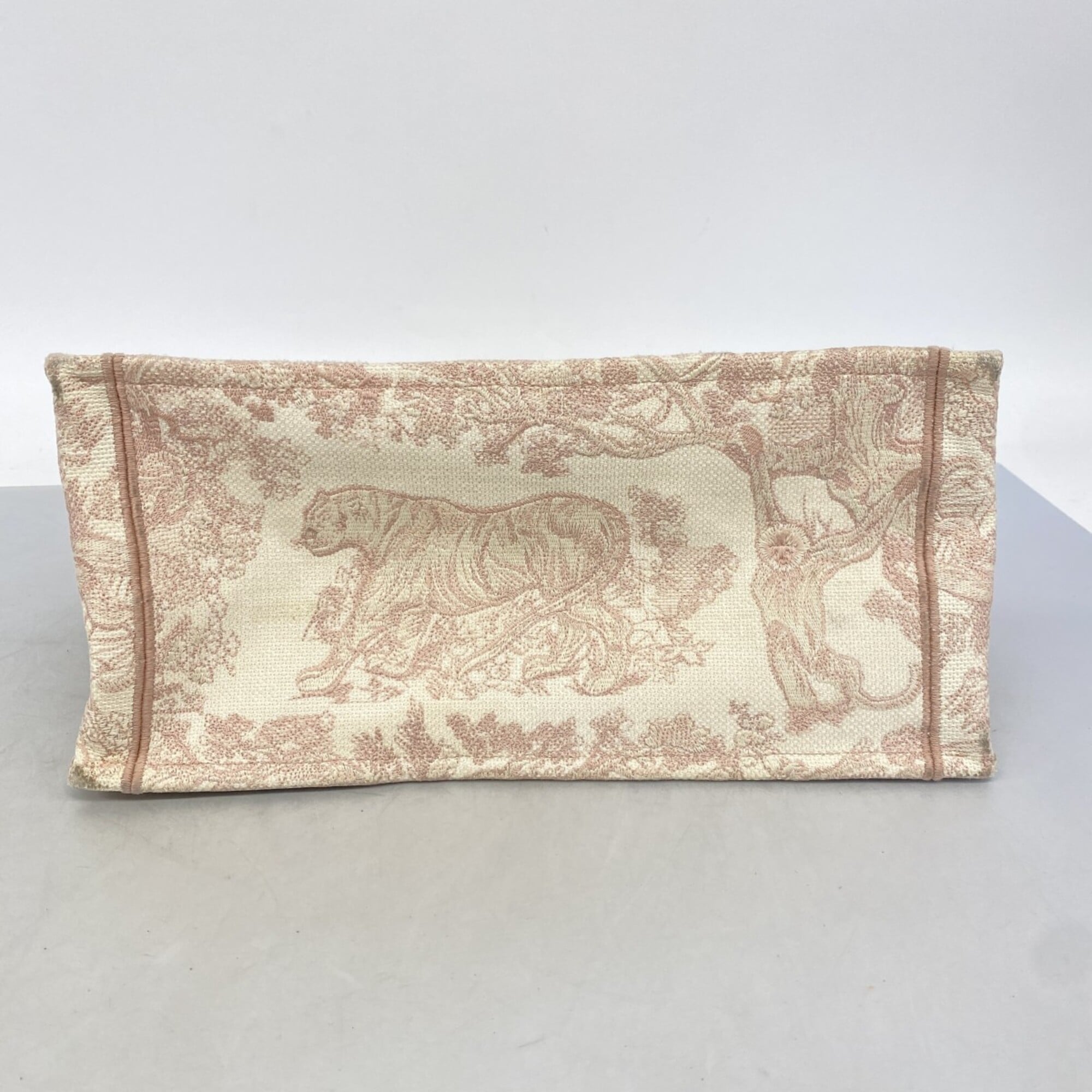 Christian Dior Pink White Canvas Tote Bag (Pre-Owned)
