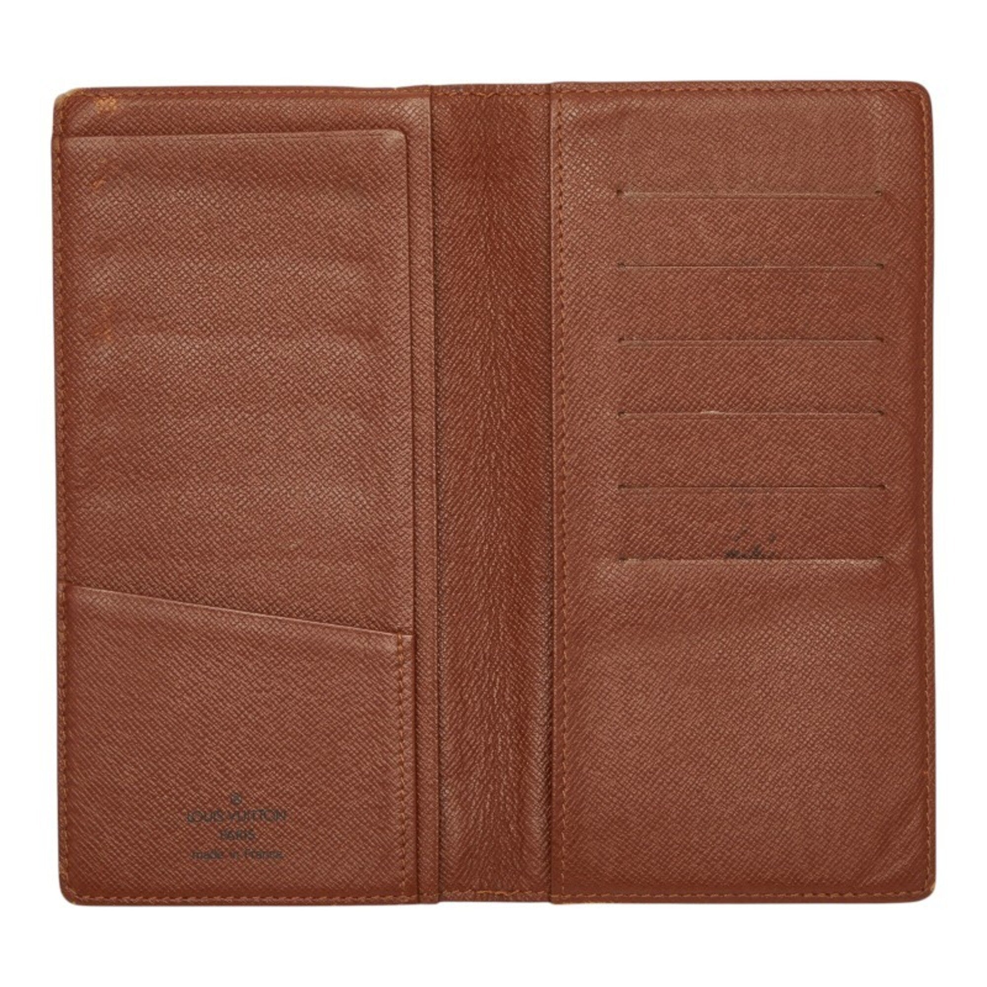 Louis Vuitton Monogram Brown Pvc Leather Long Wallet (Bi-Fold) (Pre-Owned)