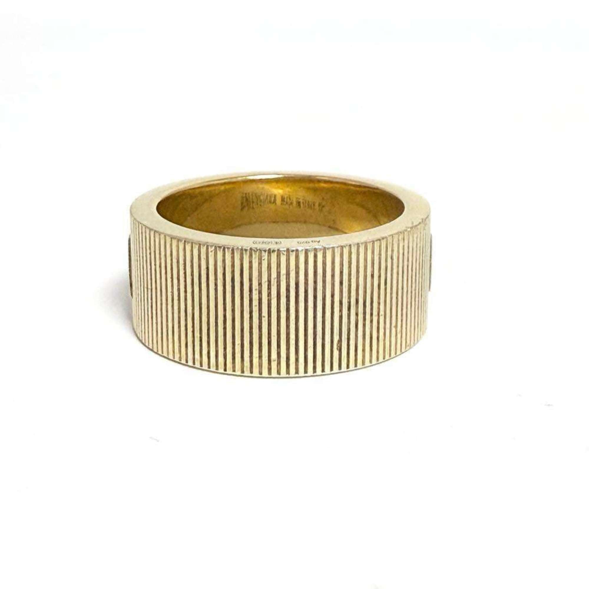 Balenciaga Gold Silver 925 Band Ring (Pre-Owned)