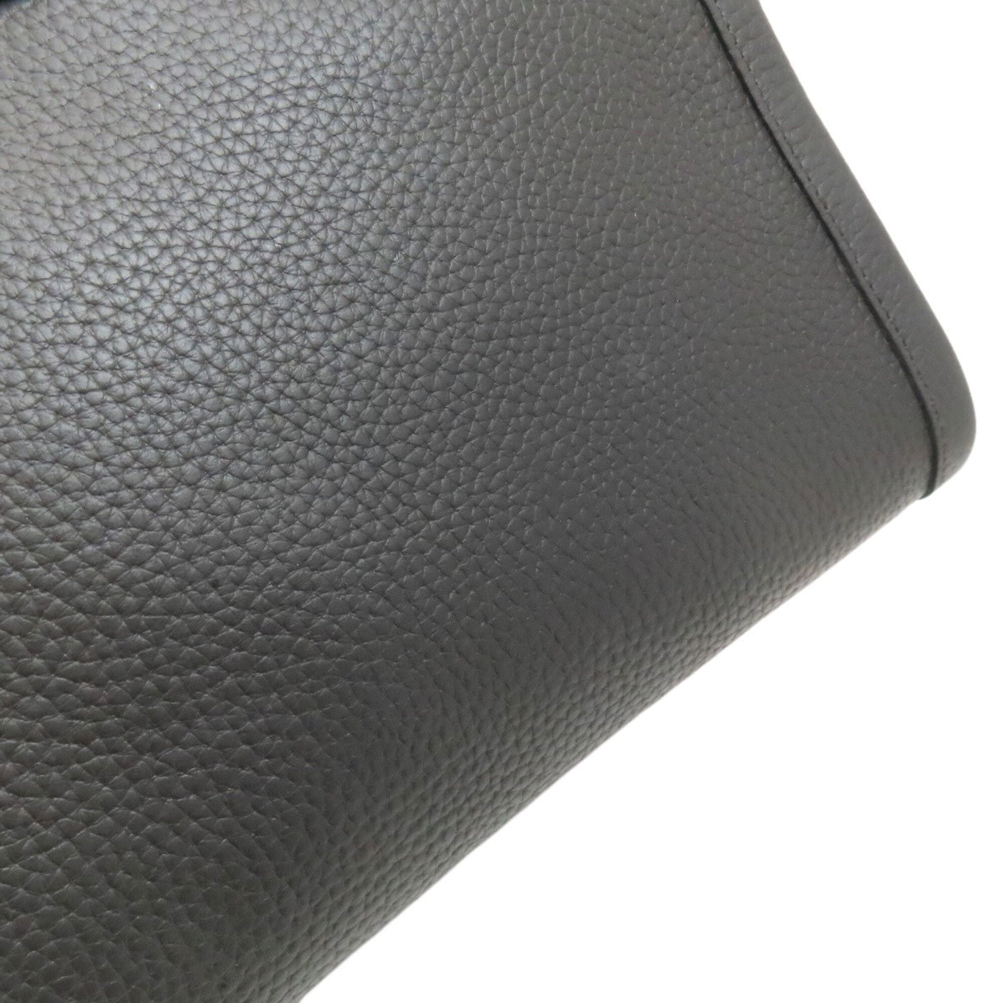 A.D.M.J Gray Leather Handbag (Pre-Owned)