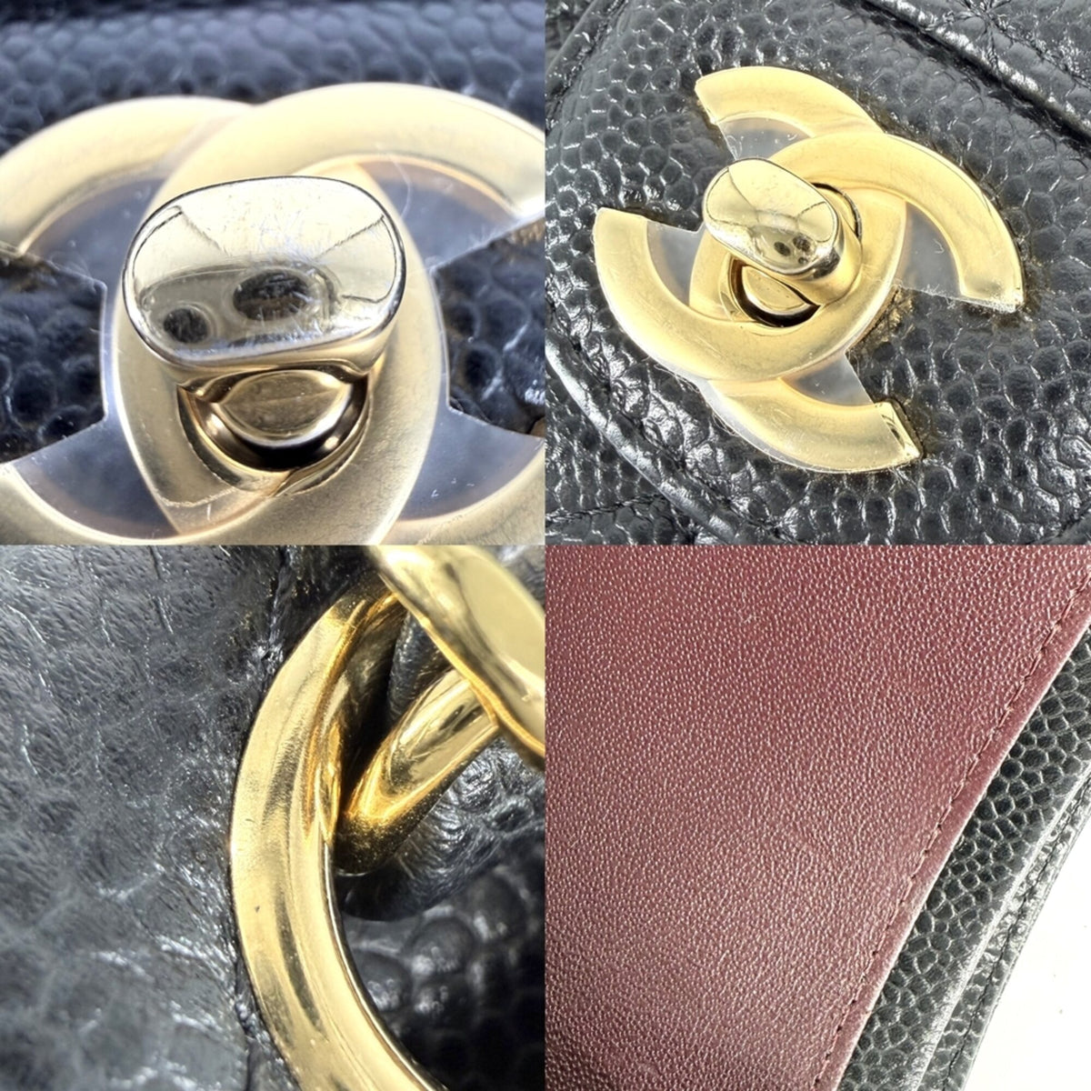 Chanel Black Grained Calfskin Shoulder Bag (Pre-Owned)