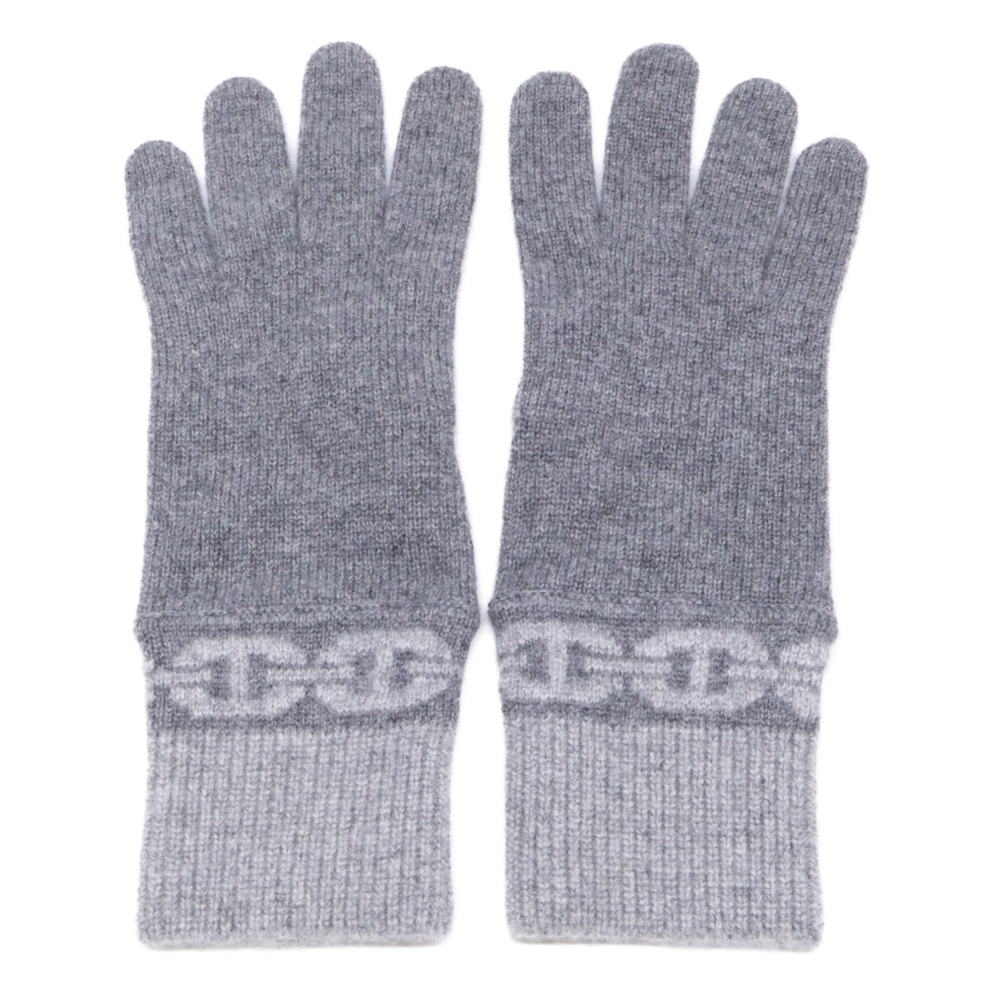 Hermes Gray Cashmere Warm Gloves (Pre-Owned)