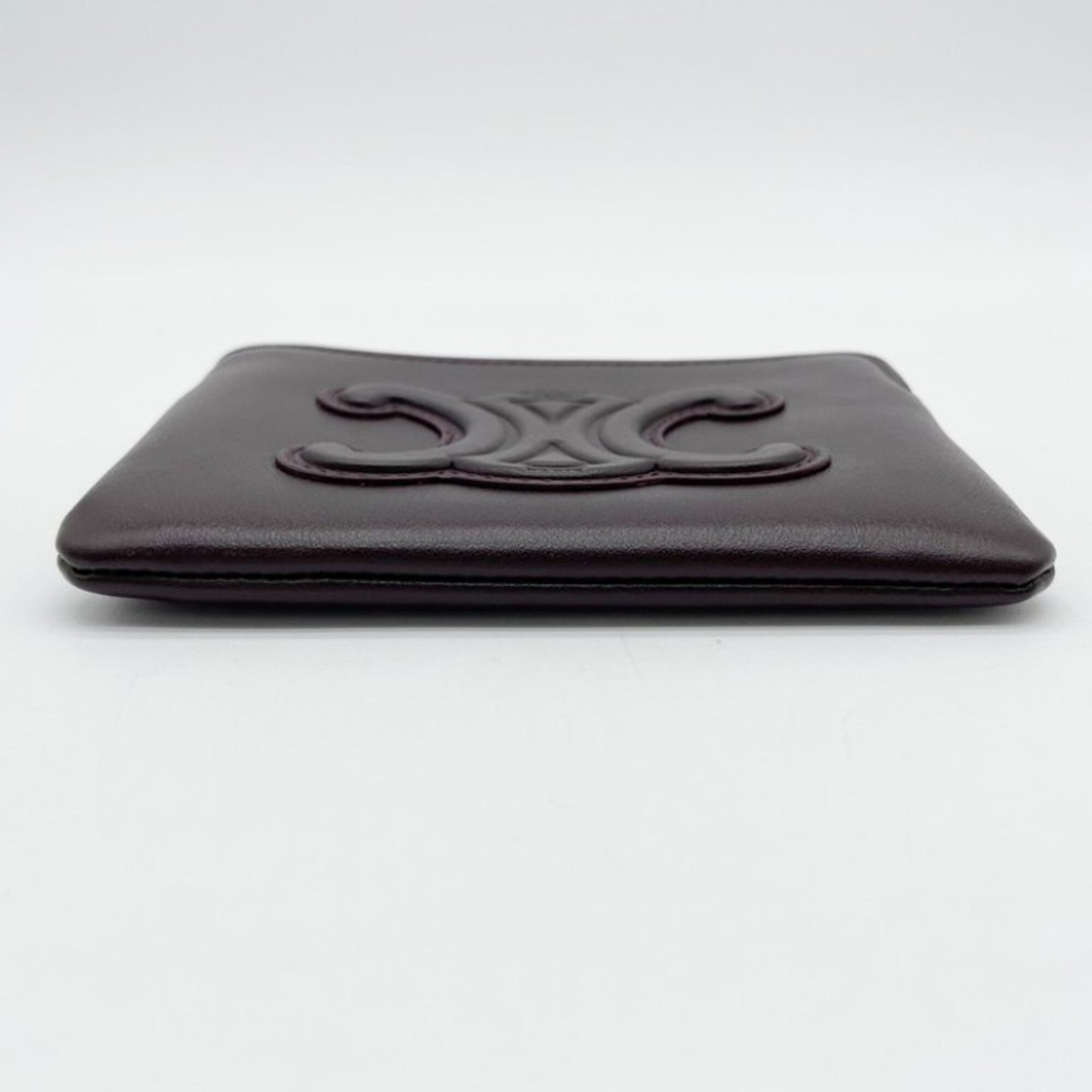 Celine Bordeaux Leather Coin Purse/Coin Case (Pre-Owned)