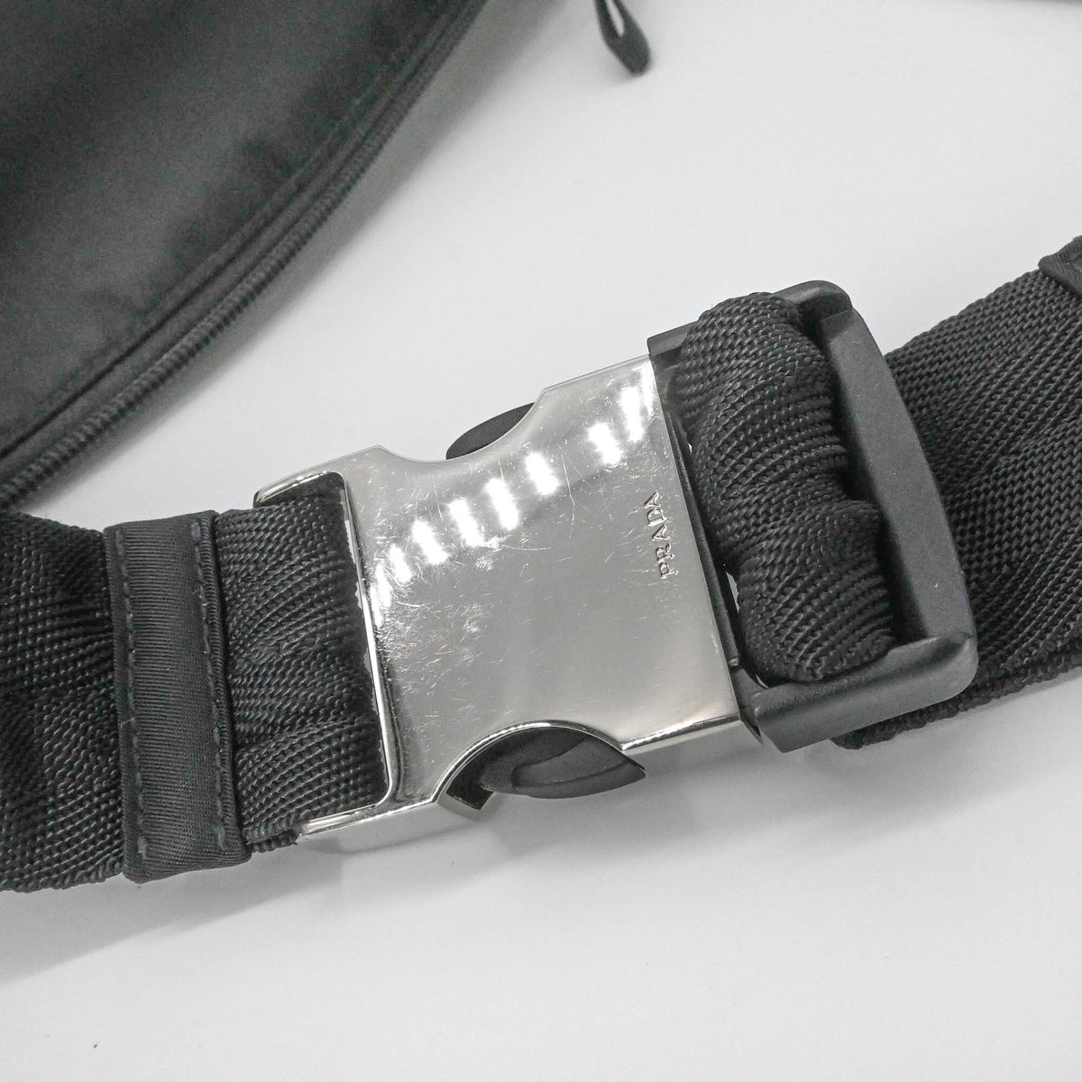 Prada Black Nylon Fanny Pack Sling Bag (Pre-Owned)