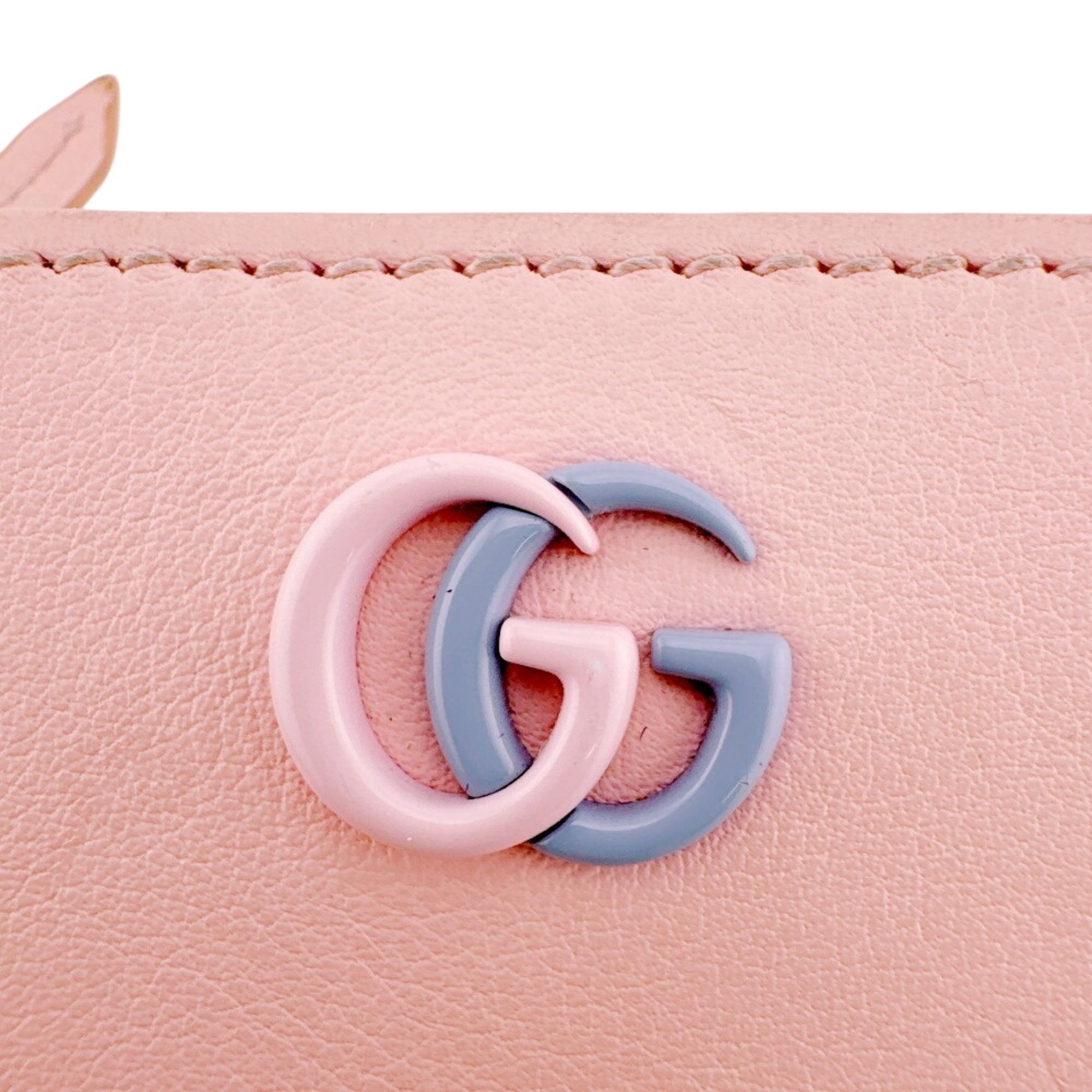Gucci Blue Pink Leather Wallet (Bi-Fold) (Pre-Owned)
