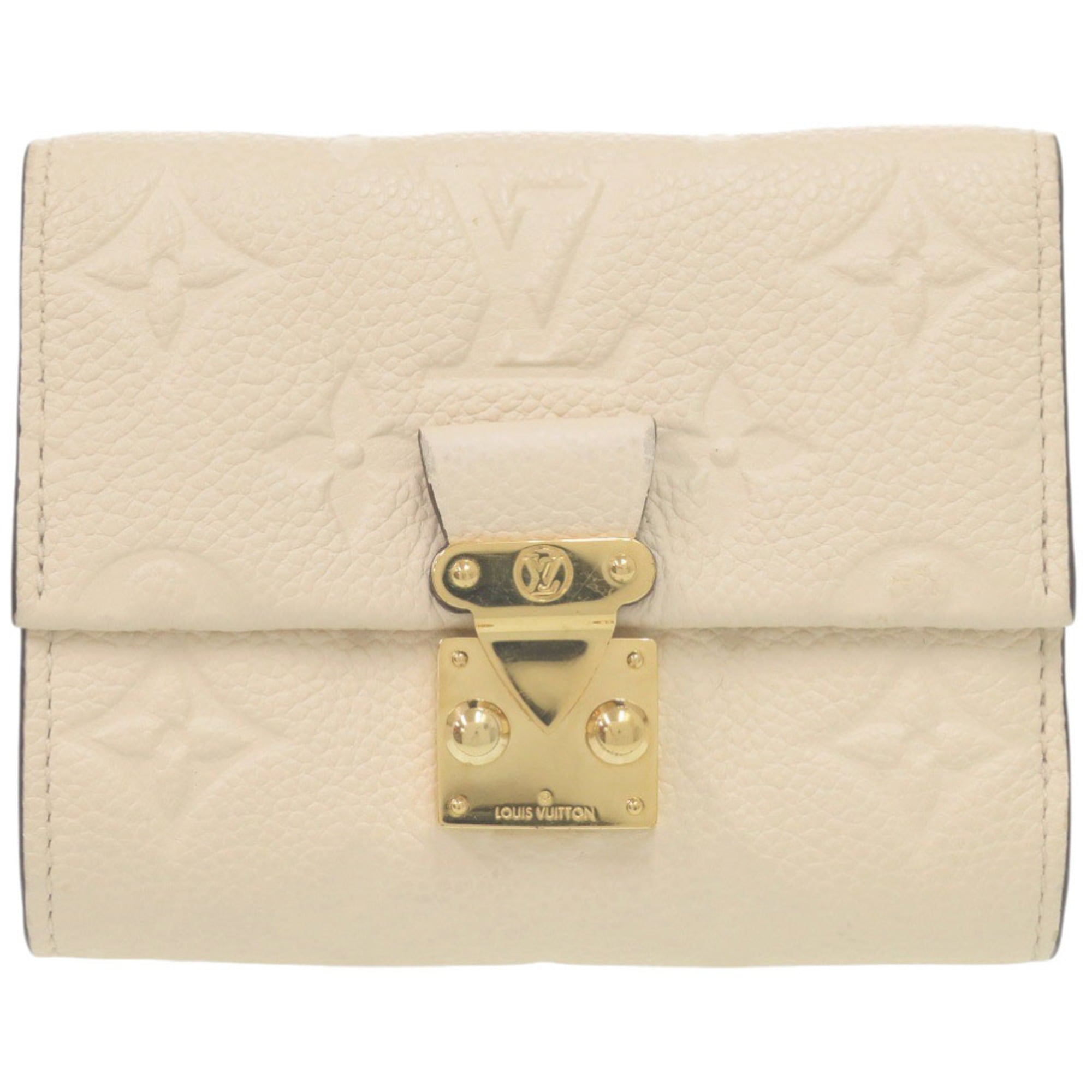 Louis Vuitton Monogram Empreinte Gold Monogram White Monogram Empreinte Wallet (Tri-Fold) (Pre-Owned)