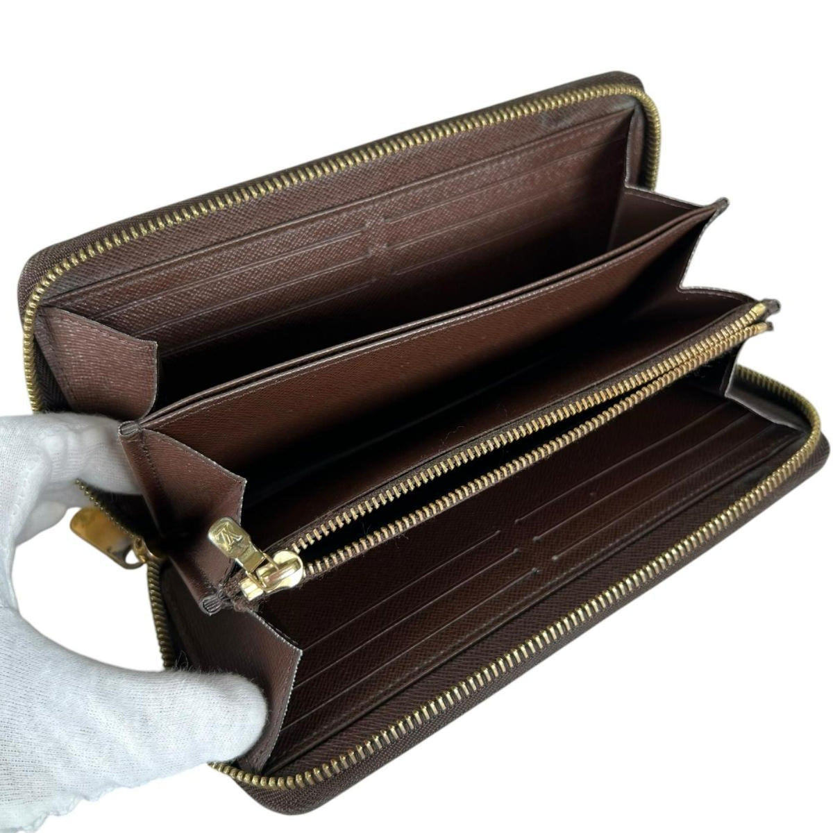 Louis Vuitton Brown Damier Canvas Long Wallet (Bi-Fold) (Pre-Owned)