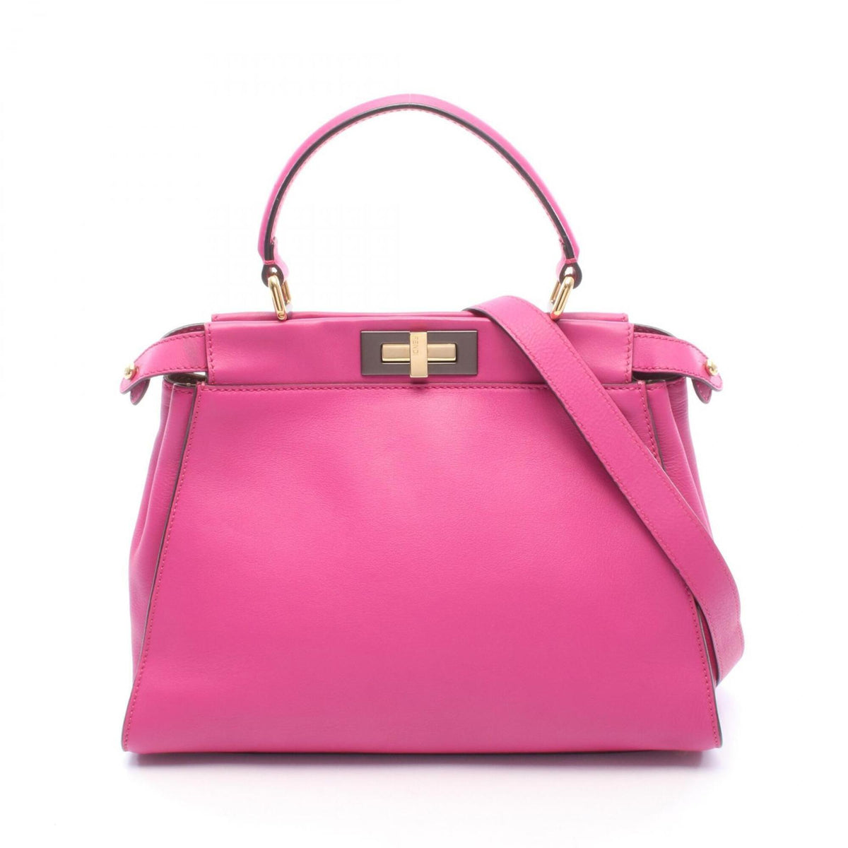 Fendi Pink Leather Handbag (Pre-Owned)