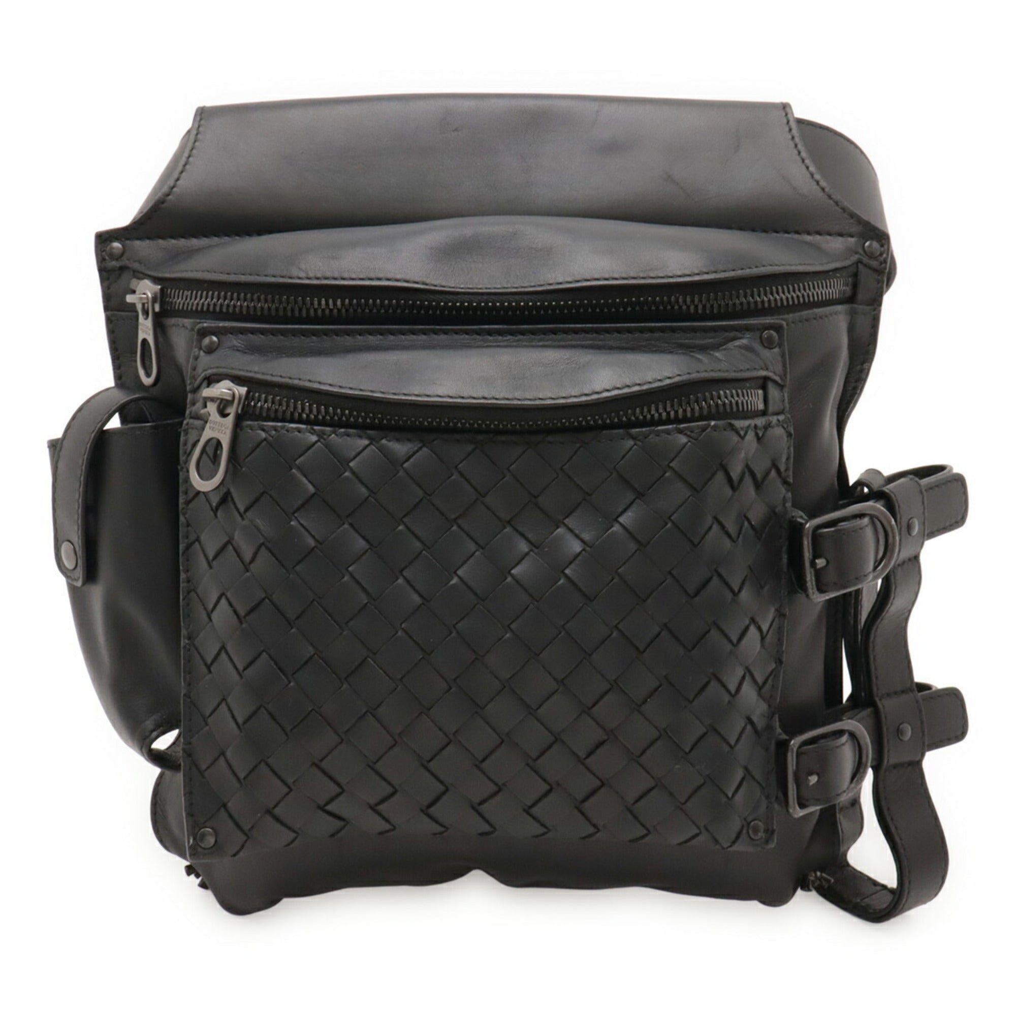 Bottega Veneta Black Leather Fanny Pack (Pre-Owned)