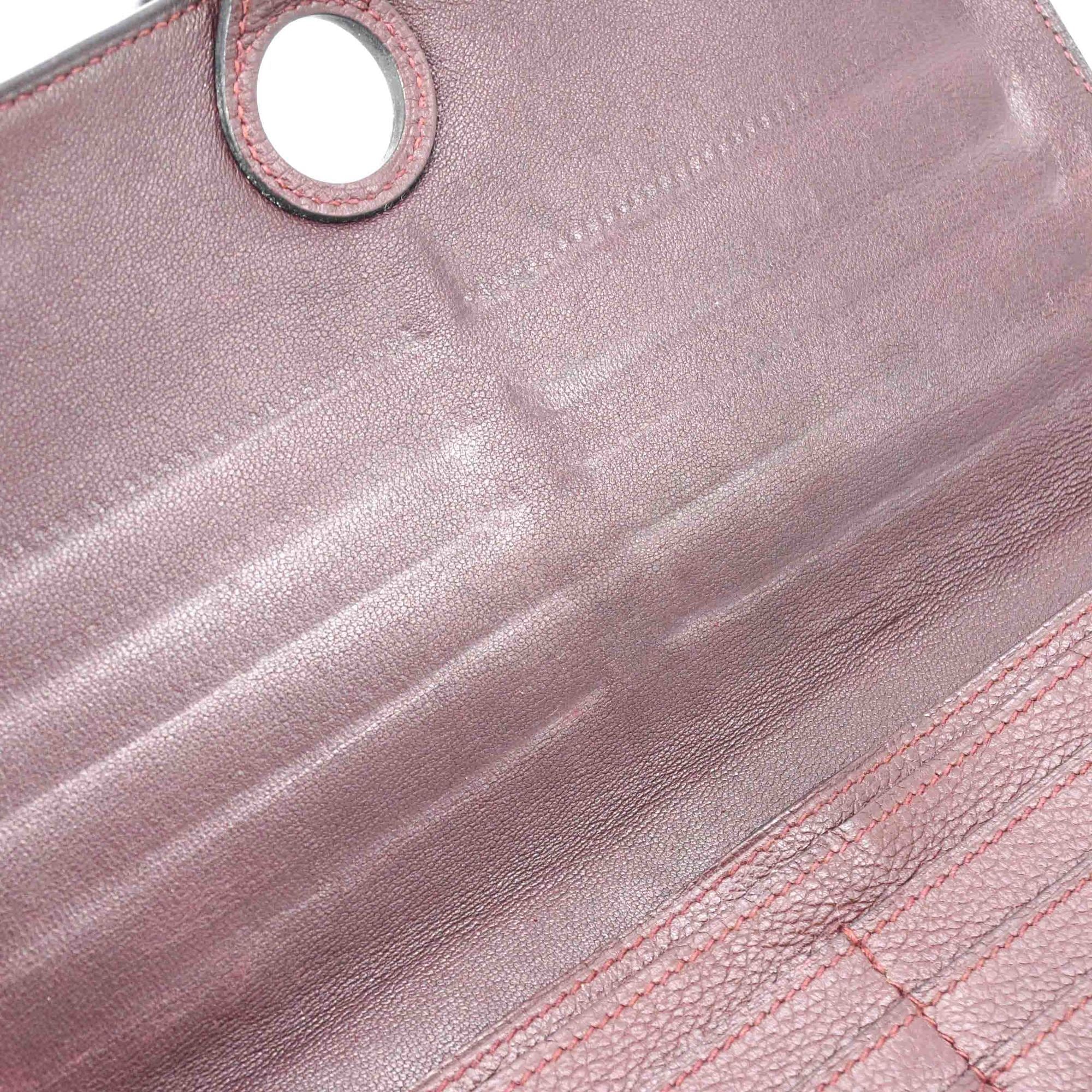 Hermes Dogon Brown Taurillon Clemence Leather Long Wallet (Bi-Fold) (Pre-Owned)