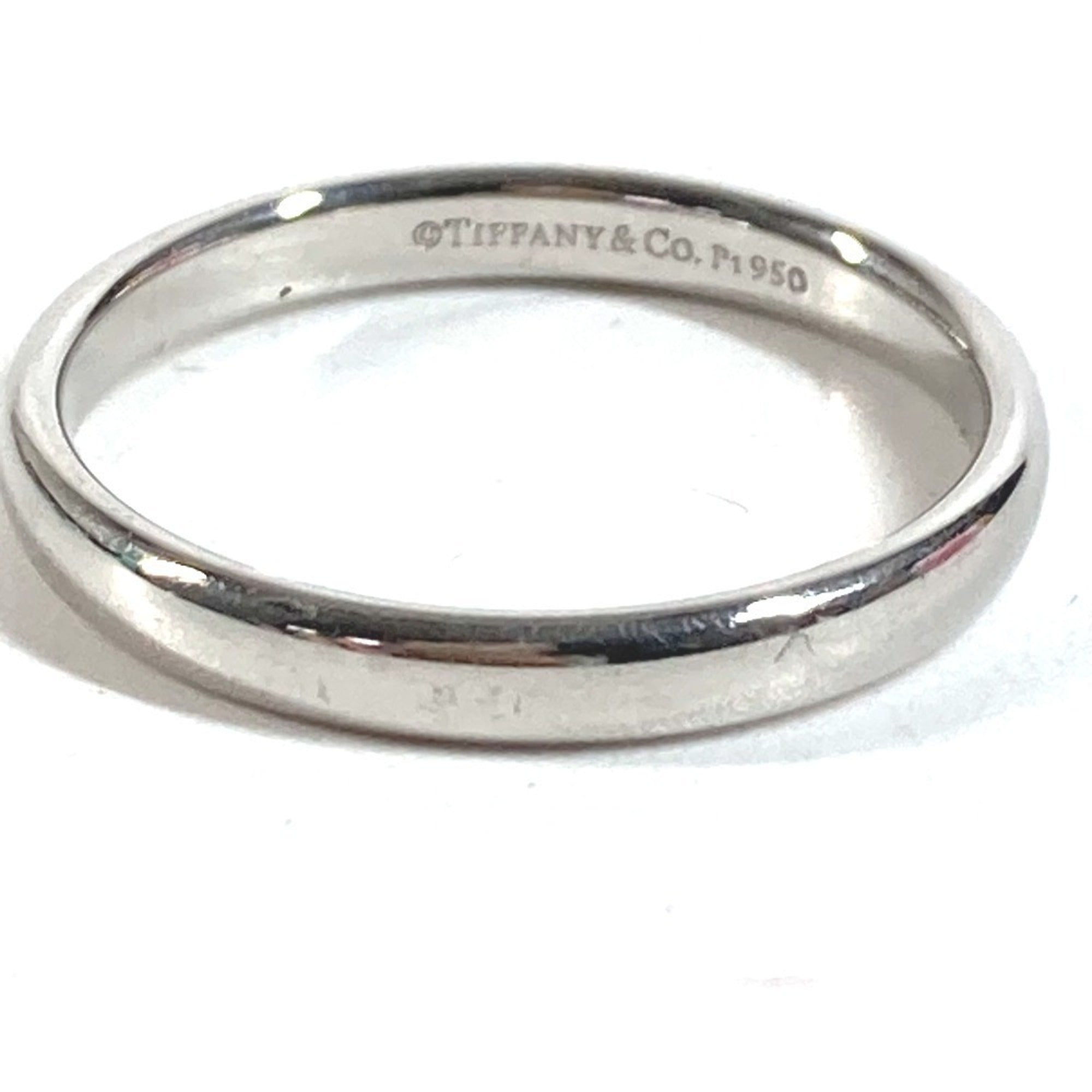 Tiffany Silver Platinum 950 Band Ring (Pre-Owned)