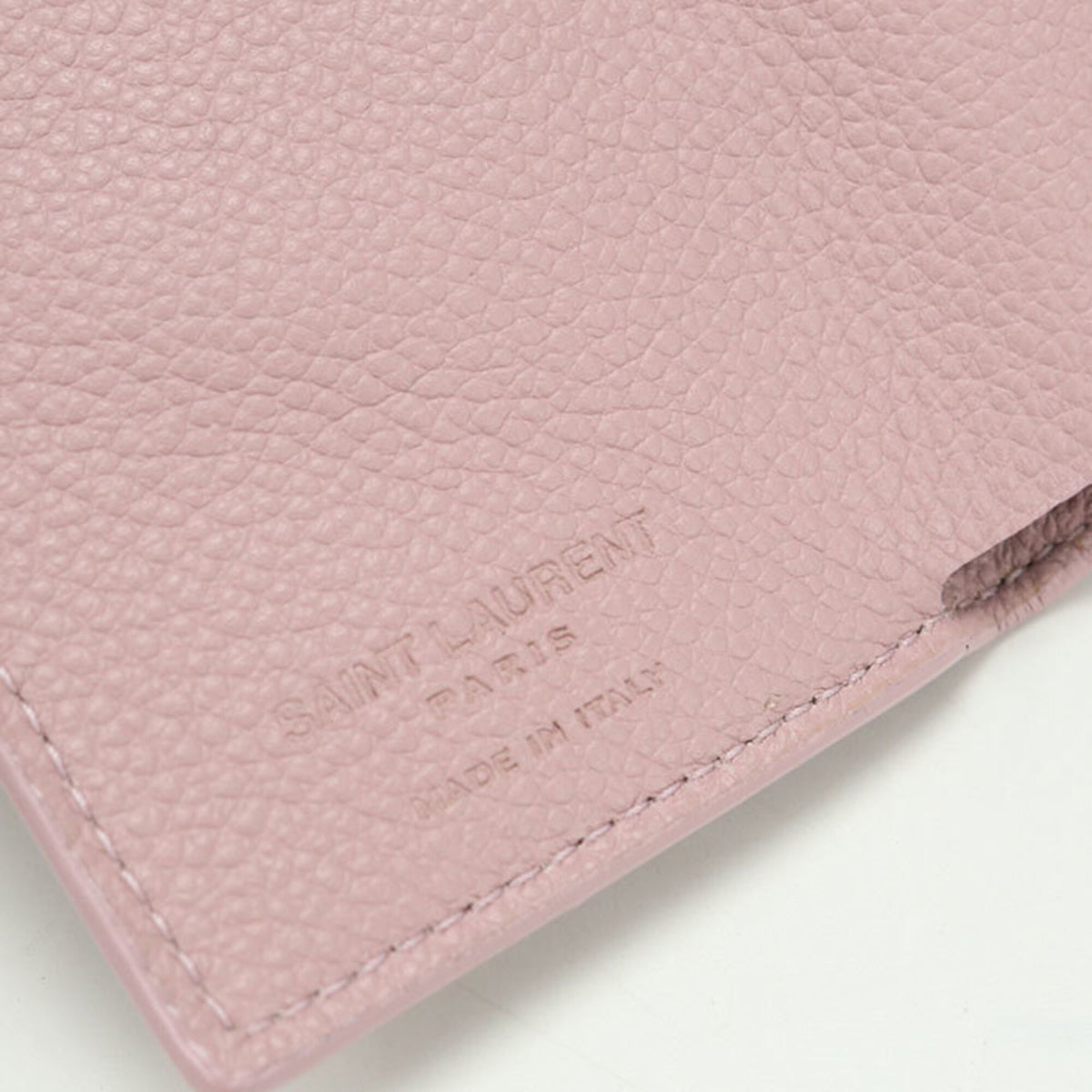 Saint Laurent Pink Leather Wallet (Tri-Fold) (Pre-Owned)