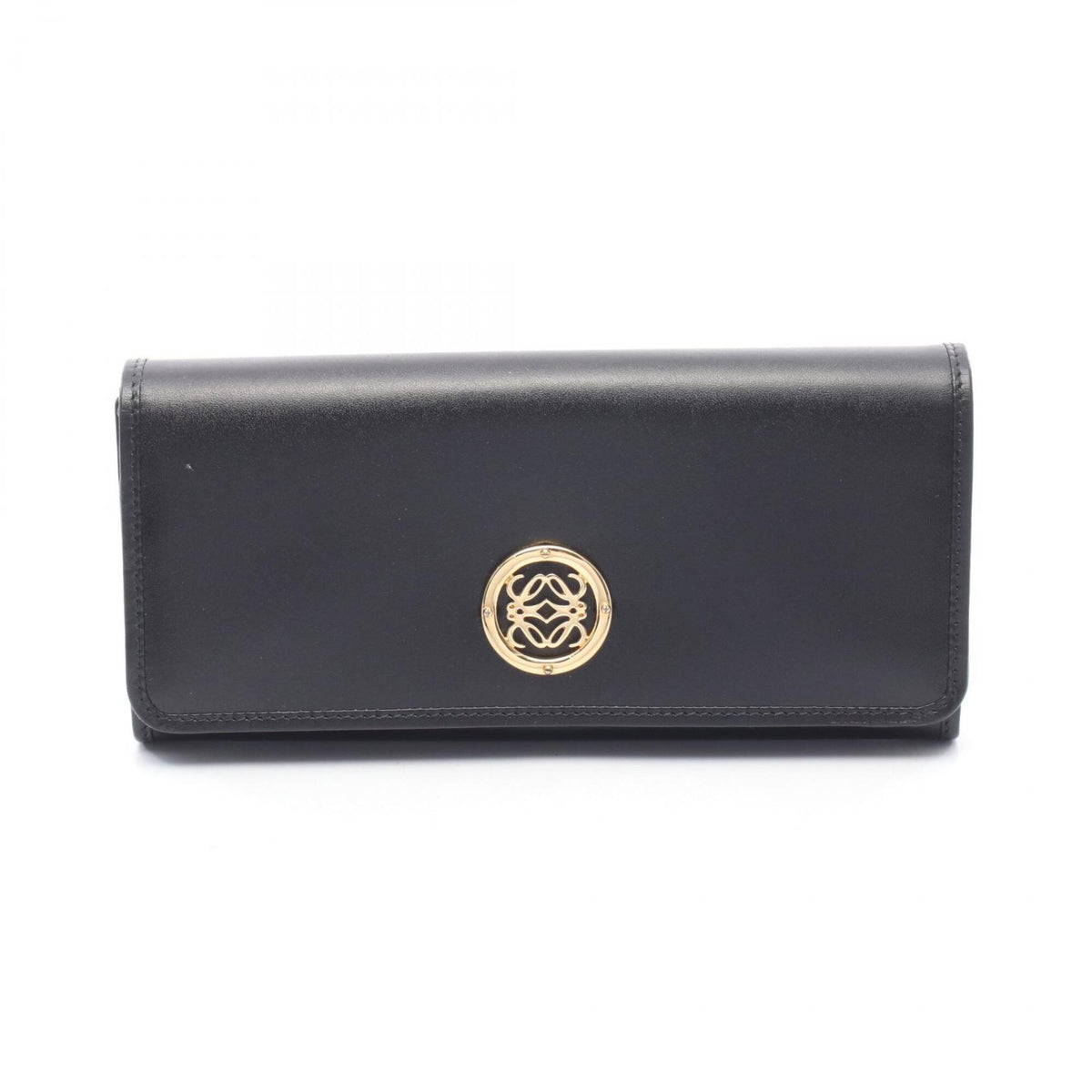 Loewe Black Leather Long Wallet (Bi-Fold) (Pre-Owned)