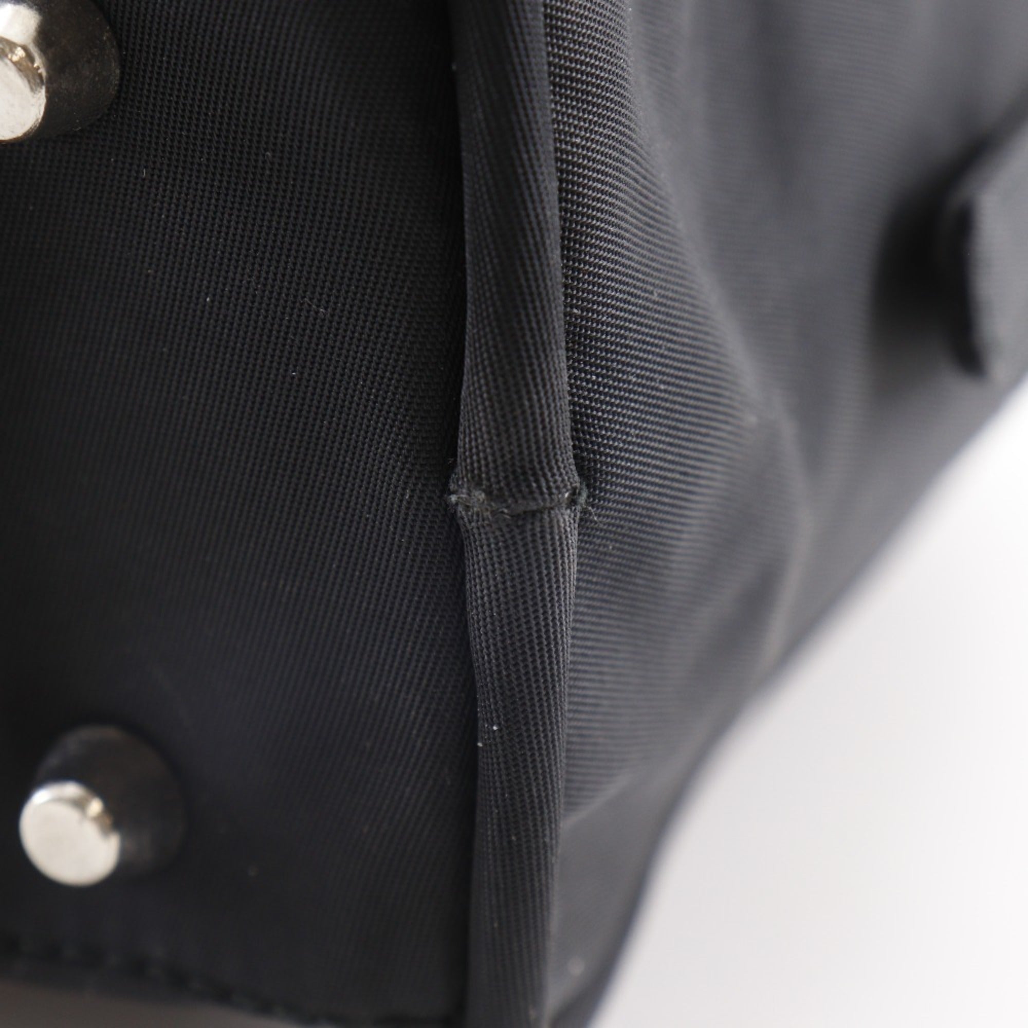 Prada Black Nylon Boston Bag Handbag (Pre-Owned)