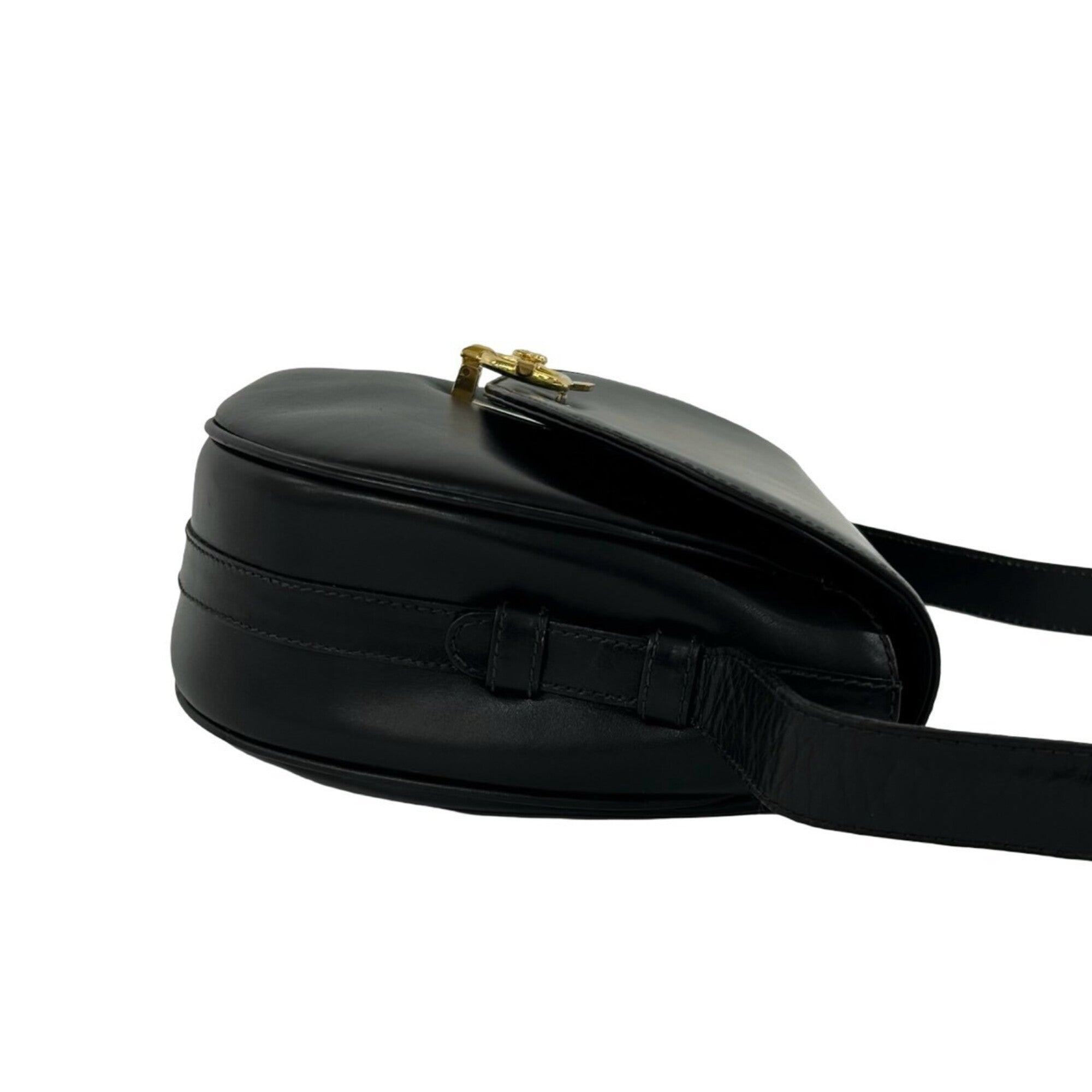 Celine Black Leather Pochette Shoulder Bag (Pre-Owned)