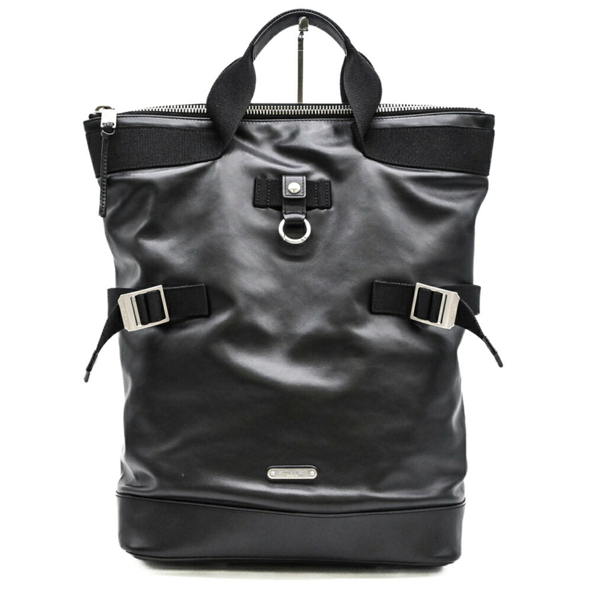 Yves Saint Laurent Black Pvc Backpack (Pre-Owned)