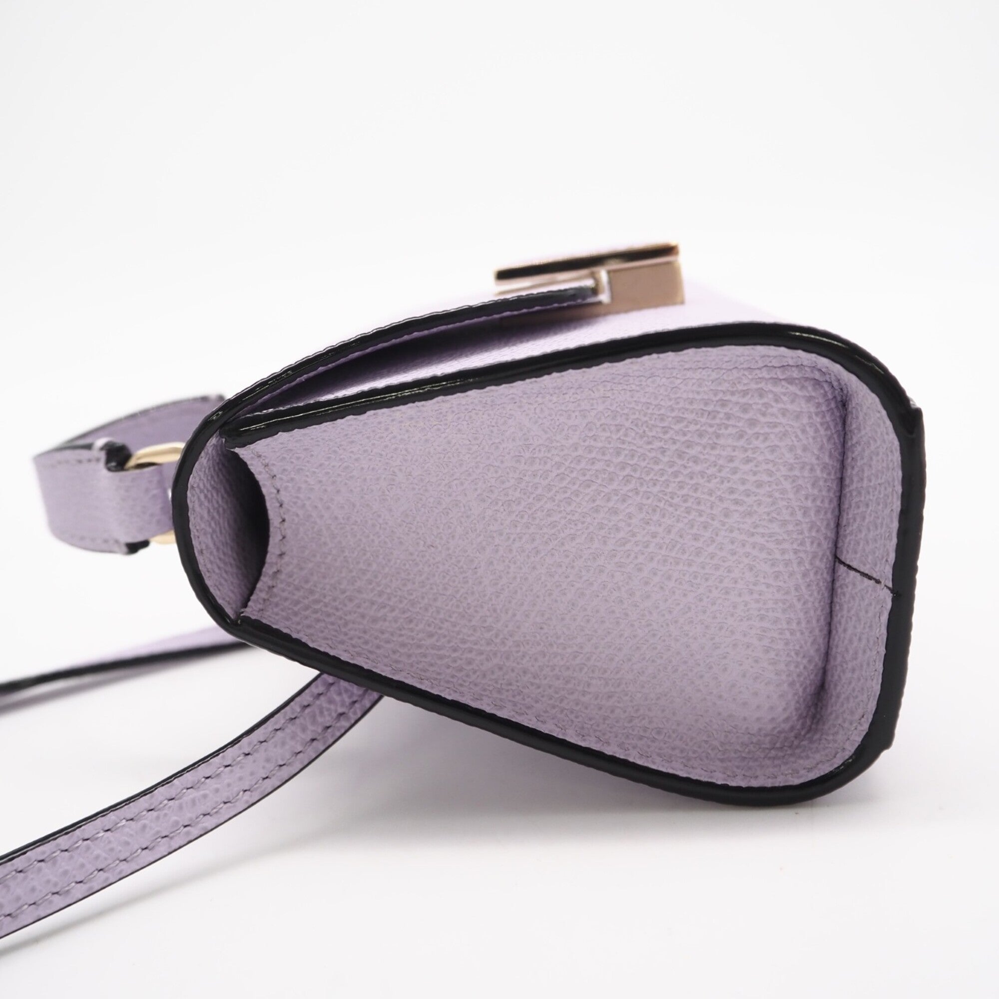 Valextra Purple Leather Shoulder Bag (Pre-Owned)