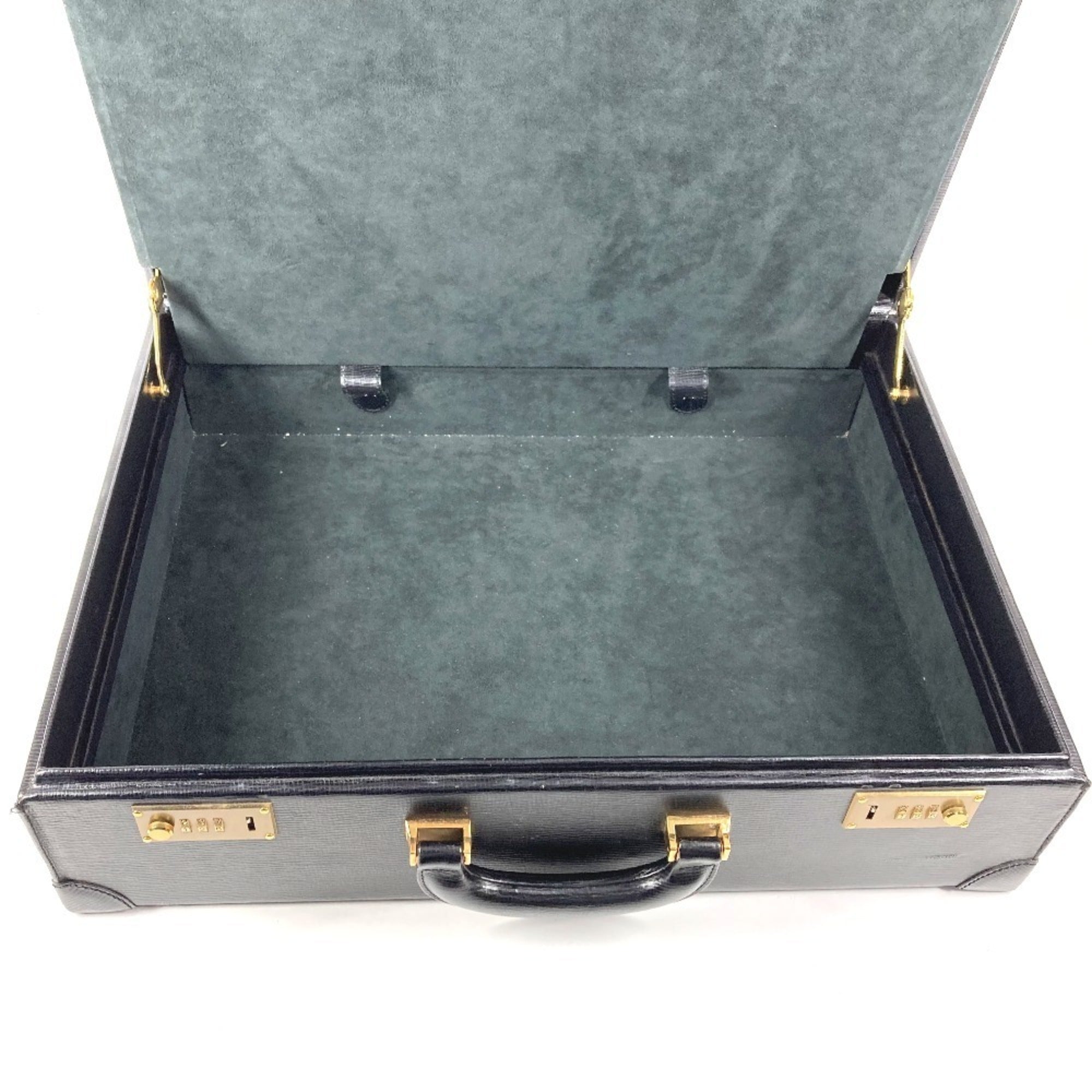Loewe Black Leather Attaché Case Handbag Tote Bag (Pre-Owned)