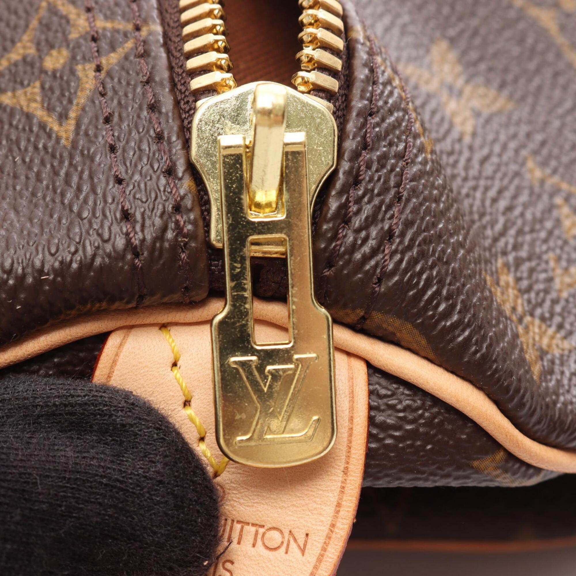 Louis Vuitton Brown Monogram Coated Canvas Leather Boston Bag Handbag (Pre-Owned)