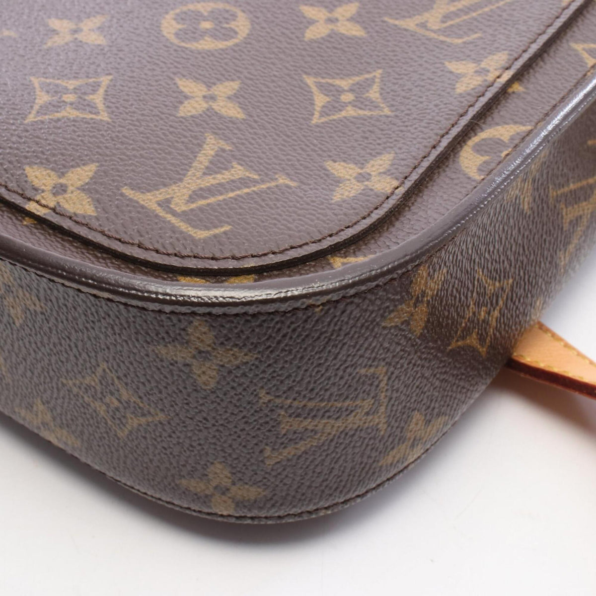 Louis Vuitton Brown Monogram Coated Canvas Leather Handbag Shoulder Bag (Pre-Owned)