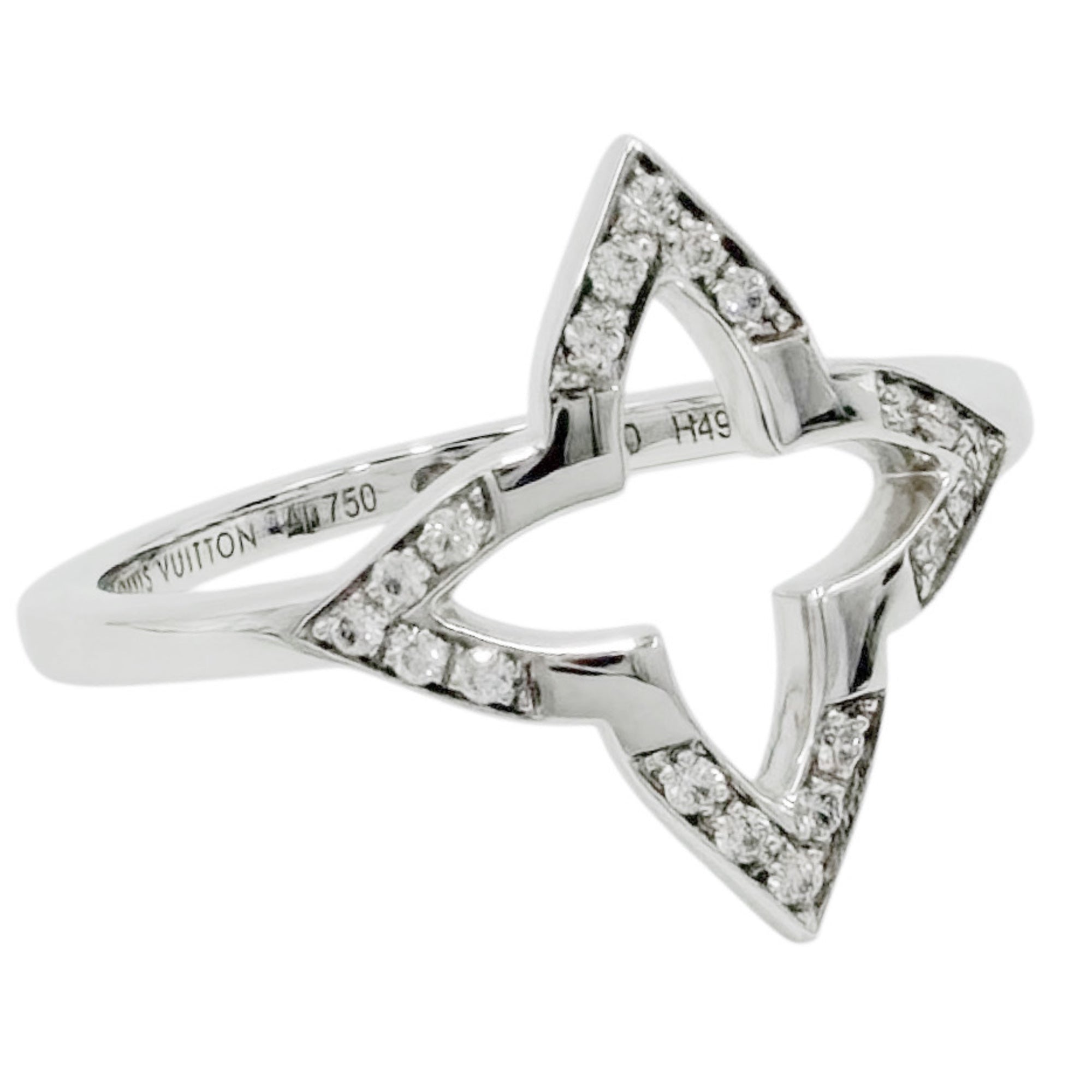 Louis Vuitton White Gold White Gold (18K) Band Ring (Pre-Owned)