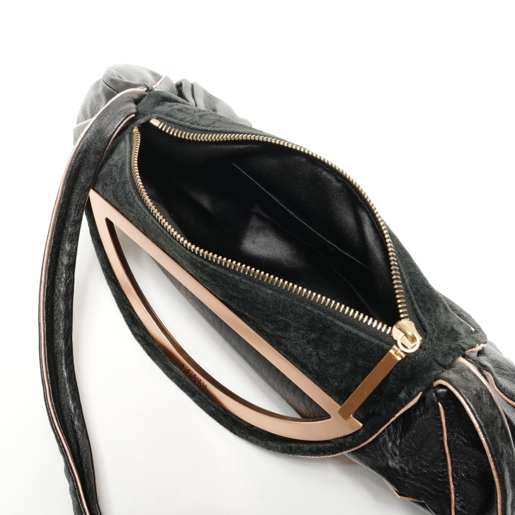 Fendi Black Leather Shoulder Bag (Pre-Owned)