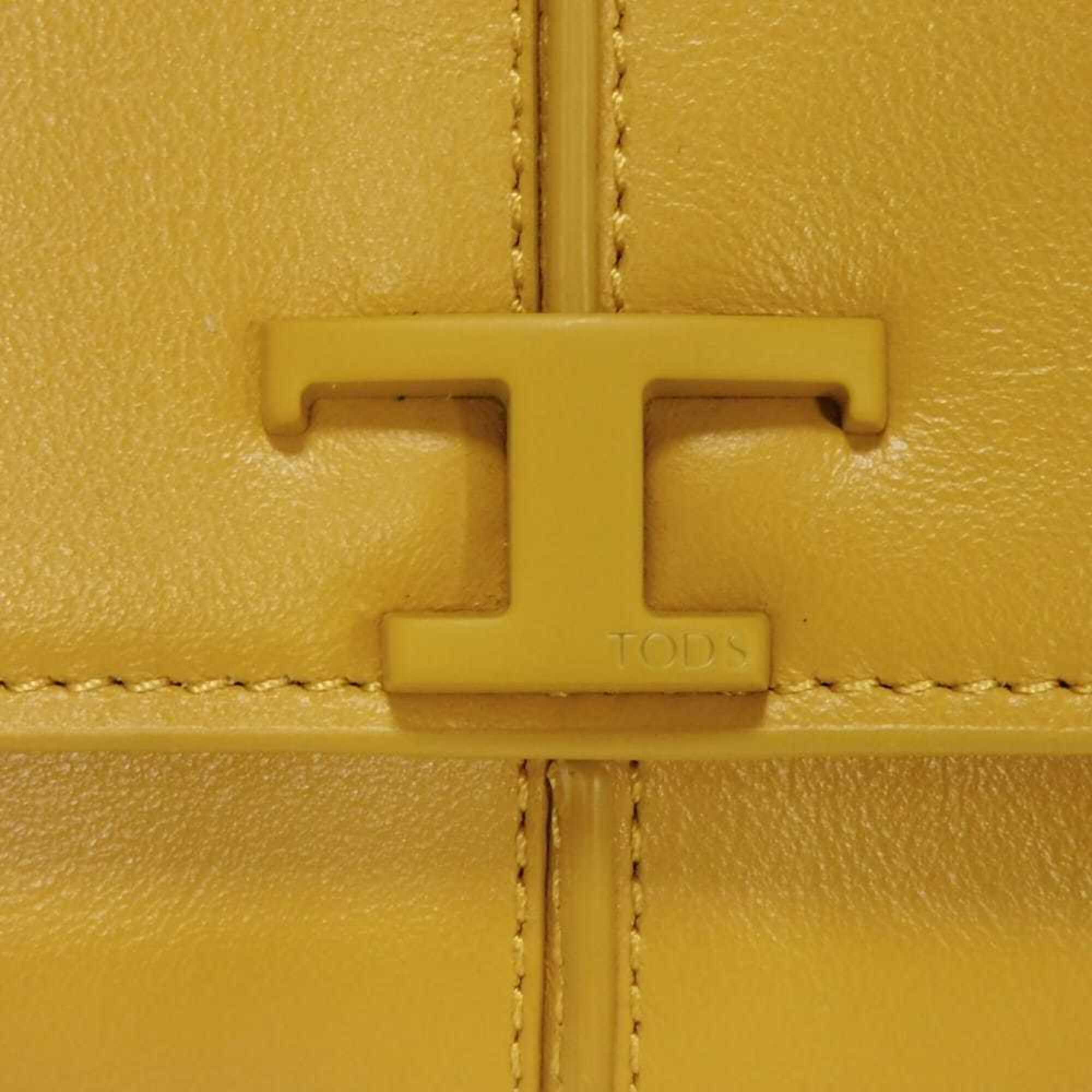 Tod's Mustard Yellow Leather Long Wallet (Bi-Fold) (Pre-Owned)