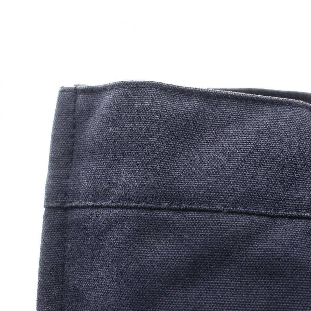Hermes Brown Navy Canvas Handbag Tote Bag (Pre-Owned)