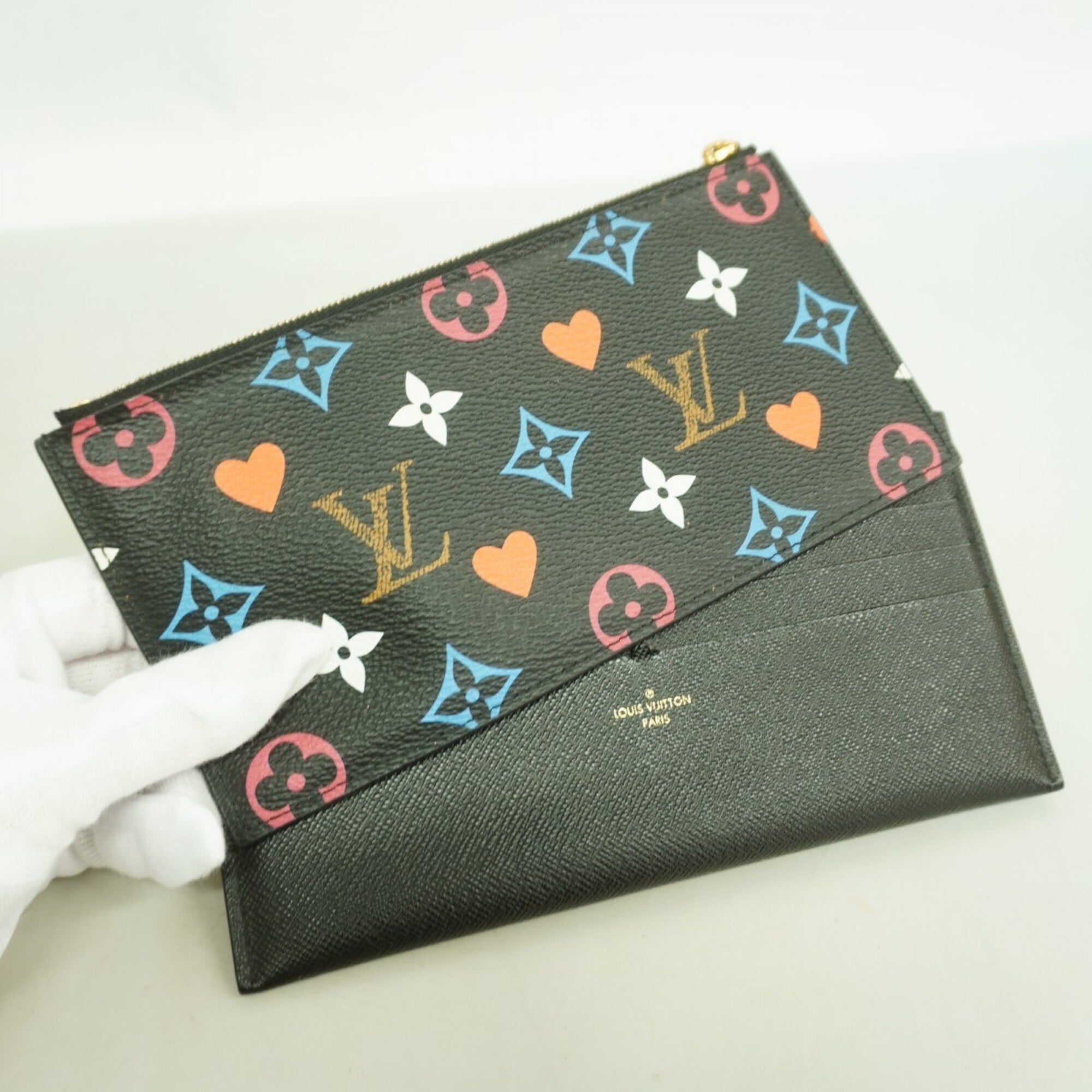 Louis Vuitton Black Multi-Color Chain/Shoulder Wallet (Pre-Owned)