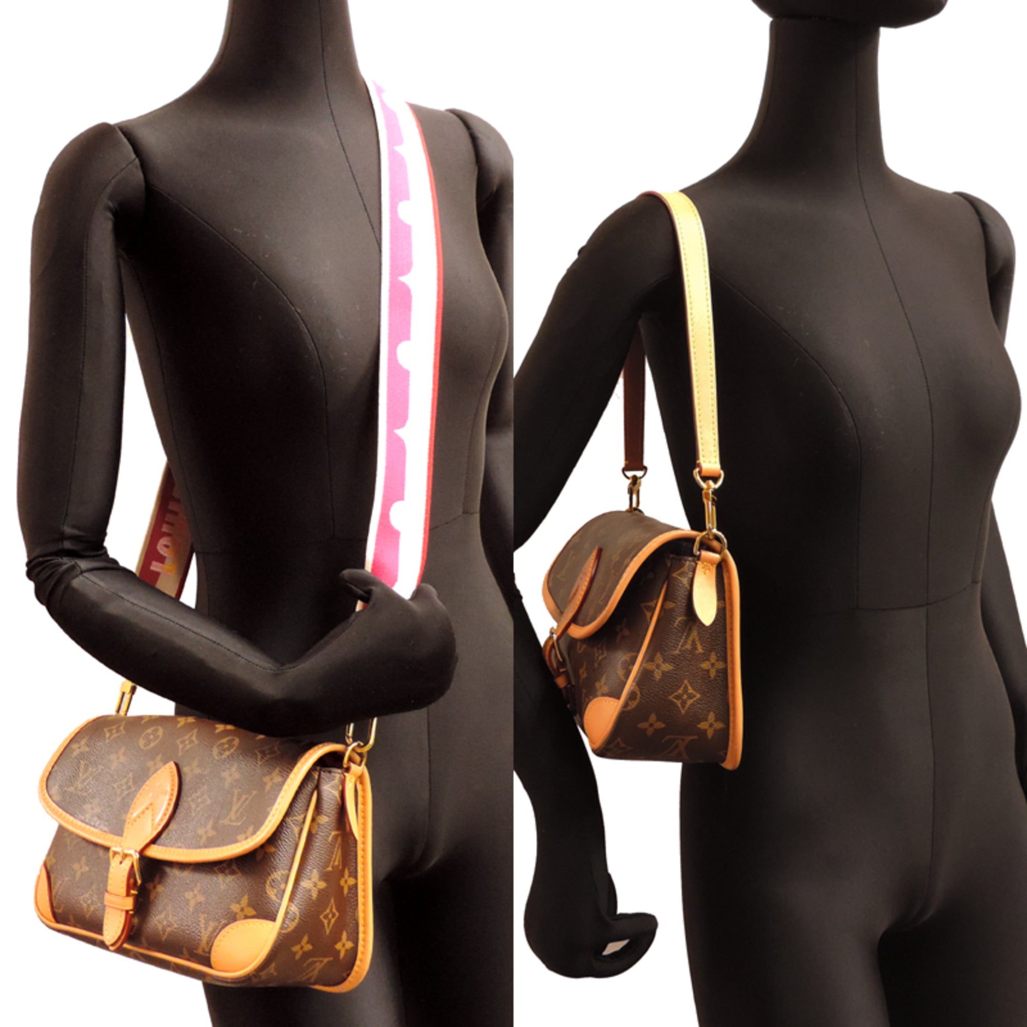 Louis Vuitton Brown Fuchsia Pink Monogram Shoulder Bag (Pre-Owned)