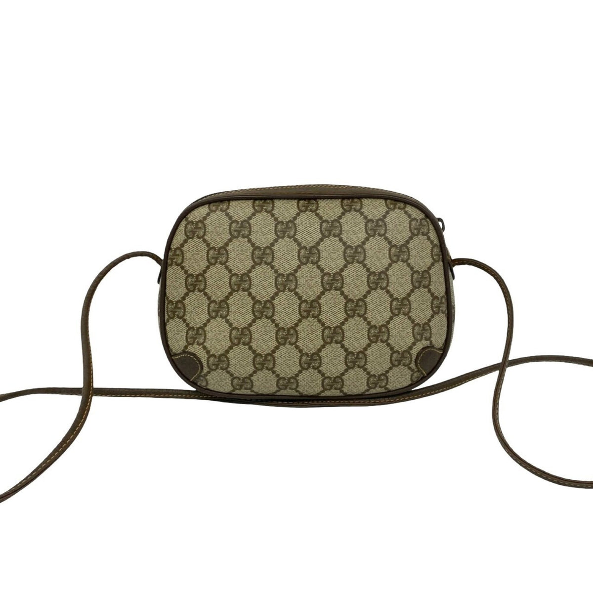 Gucci Brown Green Red Color Leather Pvc Pochette Shoulder Bag (Pre-Owned)